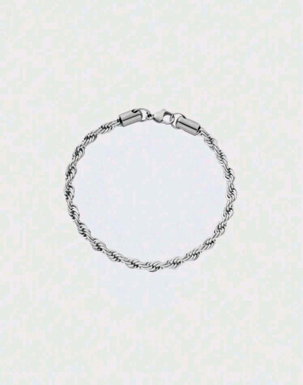 Jewelry Twisted Rope Steel Bracelet Size ONE SIZE - 3 Thumbnail