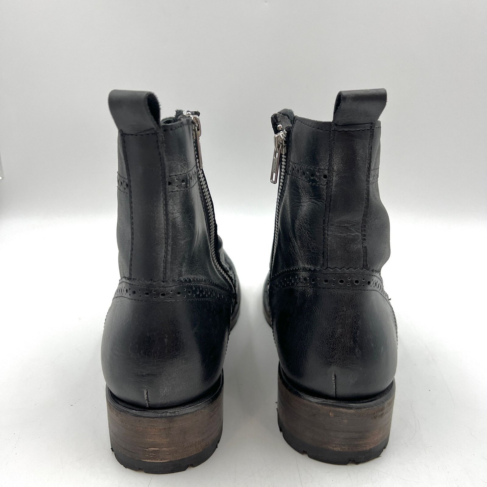 Steve Madden Freebird by Steven Bradford Boots Black Lace Up Leather Size US 10 / EU 43 - 5 Thumbnail