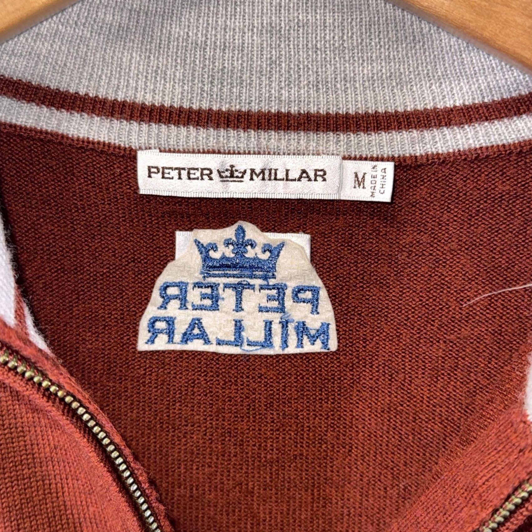 Peter Millar Peter Millar Sweater Mens M Red Half Zip 100% Merino Wool First Tee SF Golf Knit Mock Neck Pullover Ribbed Cuff Hem Solid Size US M / EU 48-50 / 2 - 5 Thumbnail