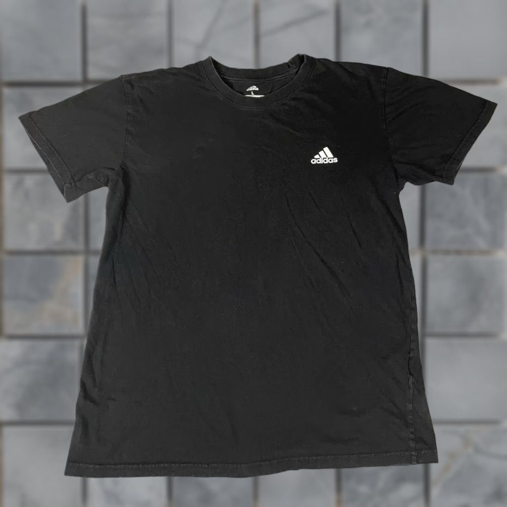 Adidas Adidas Golf Shirt Mens L Black Cotton T-Shirt Short Sleeve Golfing Crew Neck 90s Mens Size US L / EU 52-54 / 3 - 1 Thumbnail