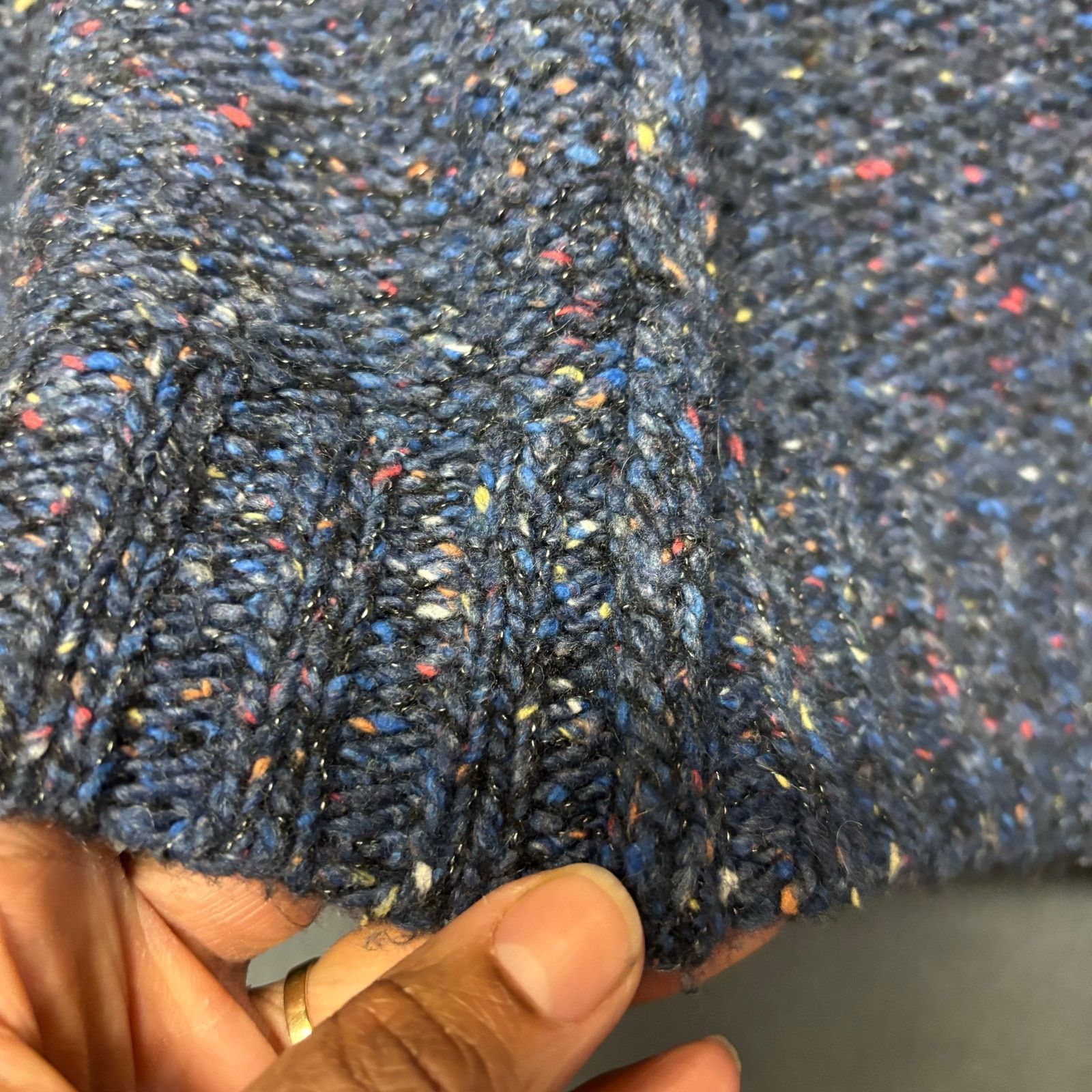 Lucky Brand Lucky Brand V Neck Knit Sweater Multicolor Speckled Wool BLD Size M / US 6-8 / IT 42-44 - 8 Thumbnail
