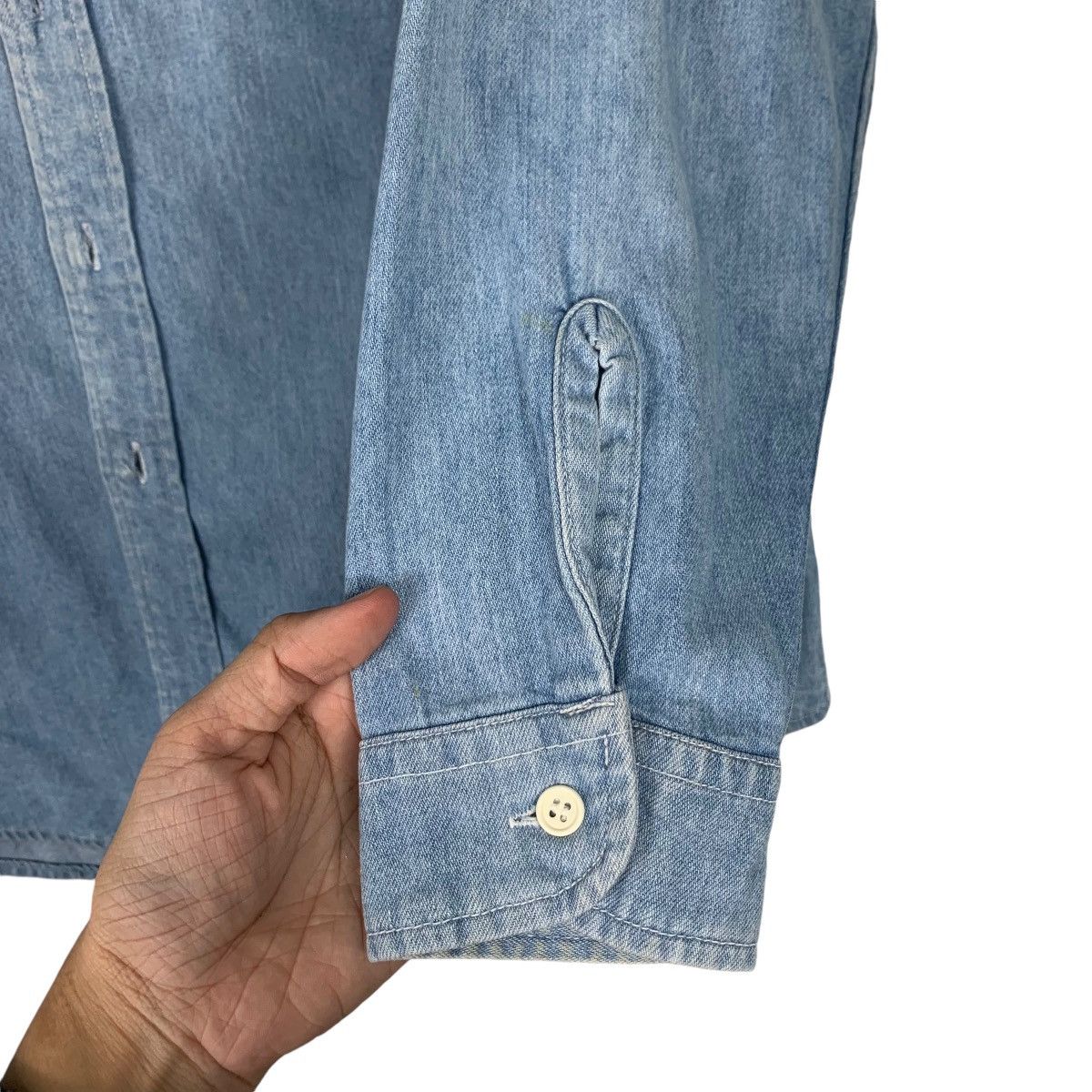 Vintage PENNY WORTH Western Chambray Denim Shirt #1265-C57 Size US L / EU 52-54 / 3 - 13 Thumbnail