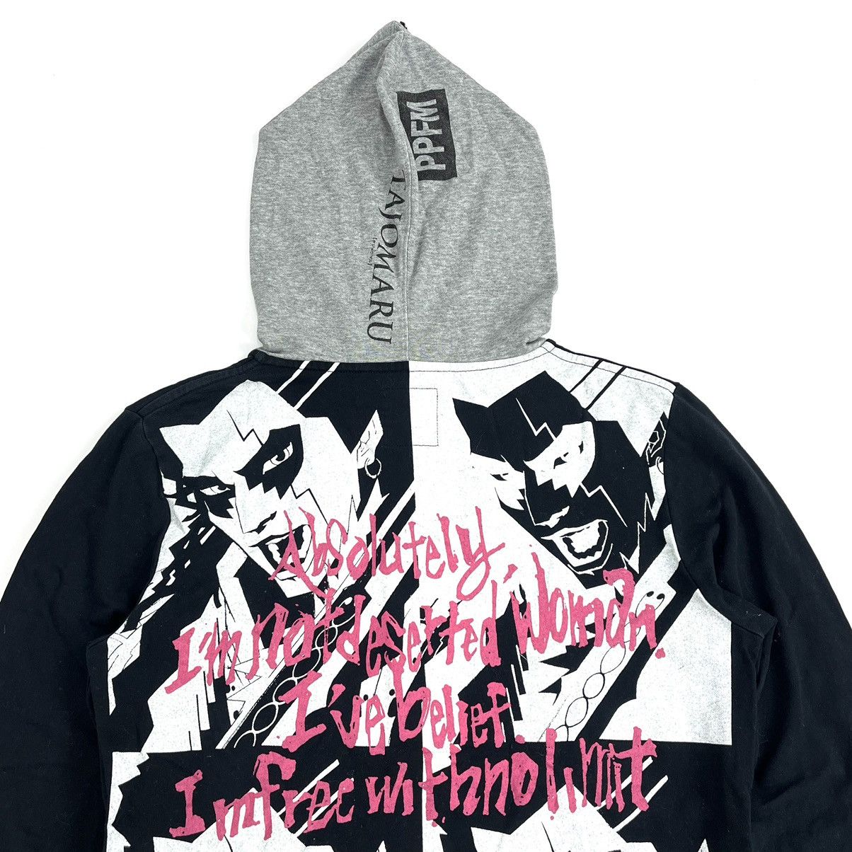 If Six Was Nine × Japanese Brand × PPFM Vintage PPFM x Tajomaru Poem Facemask Full Zip Hoodie Size US M / EU 48-50 / 2 - 2 Thumbnail
