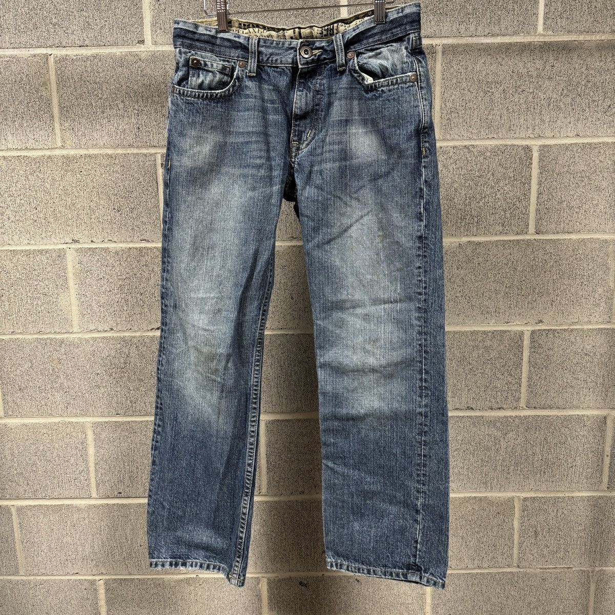 Vintage Y2K Baggy Embroidered Distressed Faded Jeans ERD Grunge Size US 30 / EU 46 - 2 Thumbnail
