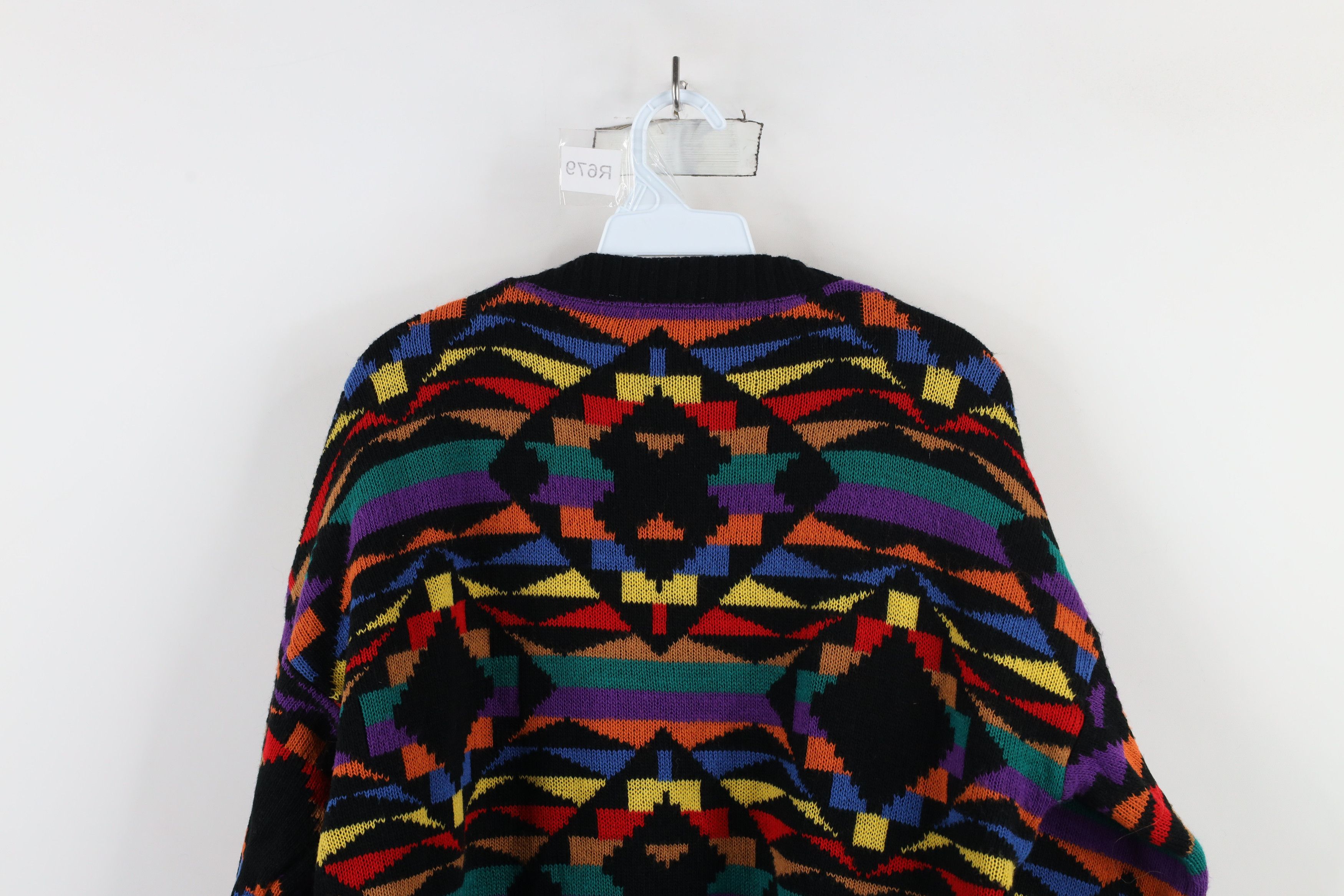 Vintage Vintage 90s Streetwear Rainbow Southwestern Knit Sweater USA Size US L / EU 52-54 / 3 - 8 Thumbnail