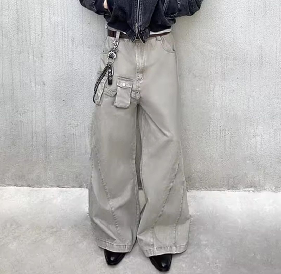 Japanese Brand × Jean 3 Dimensions Pocket Patchwork Cargo Jeans Size US 32 / EU 48 - 2 Thumbnail