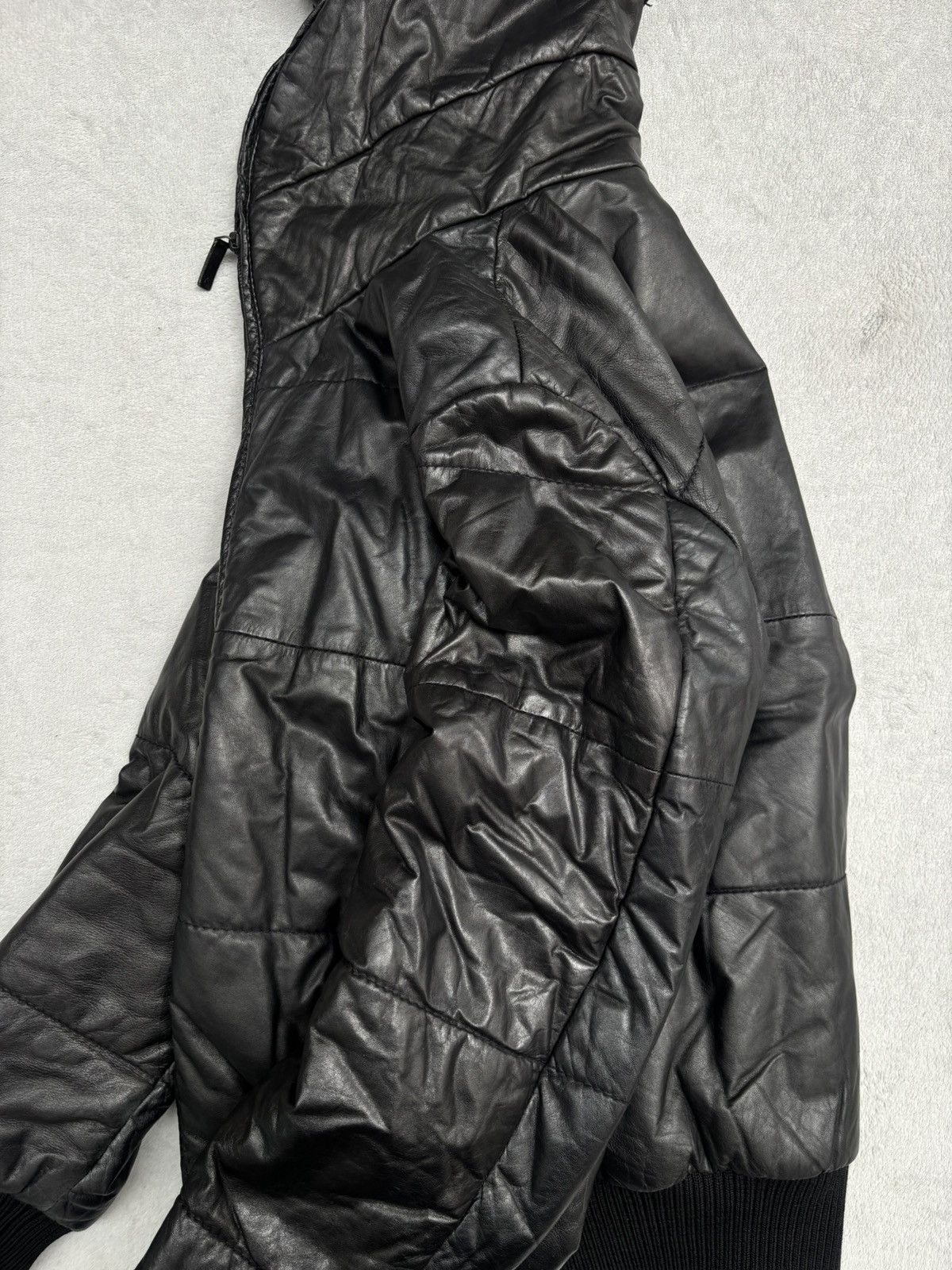 Y-3 A/W 2008 Y-3 Yohji Adidas Leather Puffer Ninja Jacket Size US L / EU 52-54 / 3 - 4 Thumbnail