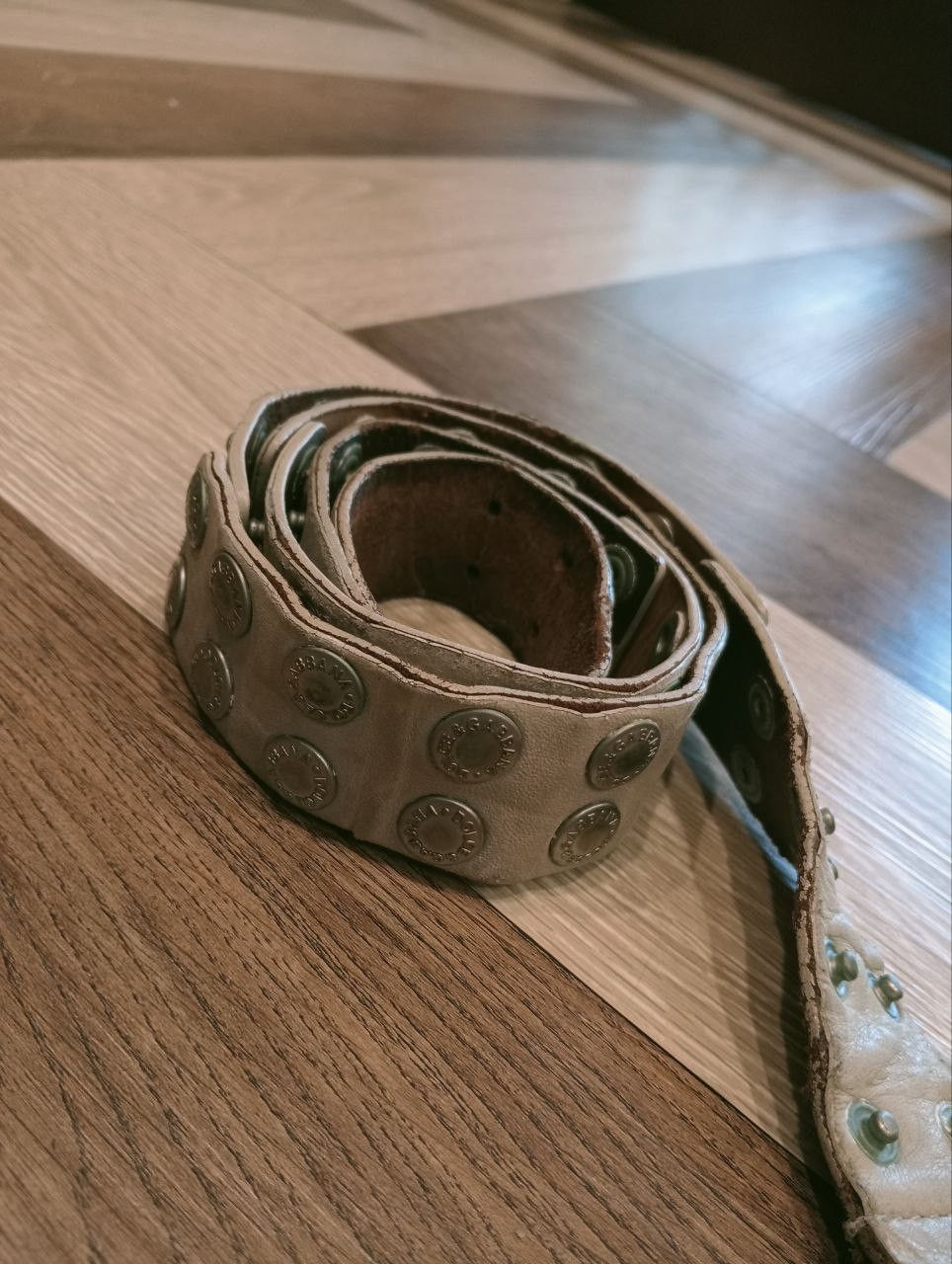 Dolce & Gabbana VINTAGE DOLCE & GABBANA VINTAGE BUTTONS LEATHER BELT Size ONE SIZE - 2 Thumbnail