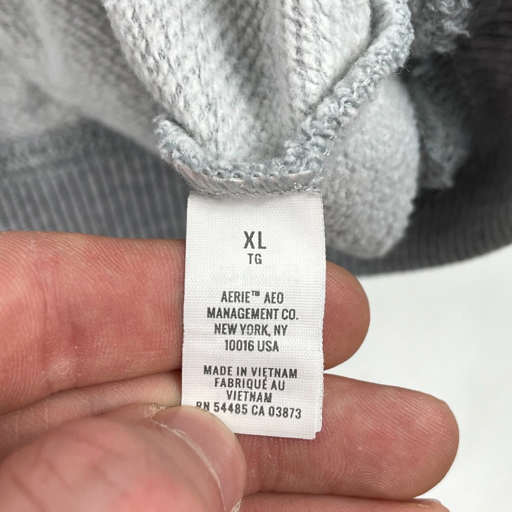 Vintage Aerie Hoodie Womens XL Gray Long Sleeve Pullover Oversized Sherpa Lined Pullover Hooded Size XL / US 12-14 / IT 48-50 - 7 Thumbnail