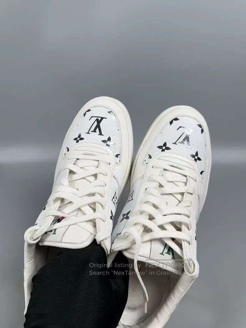 Louis Vuitton Louis Vuitton White Old Flower Full Print Casual Shoes Size US 7 / EU 40 - 5 Thumbnail
