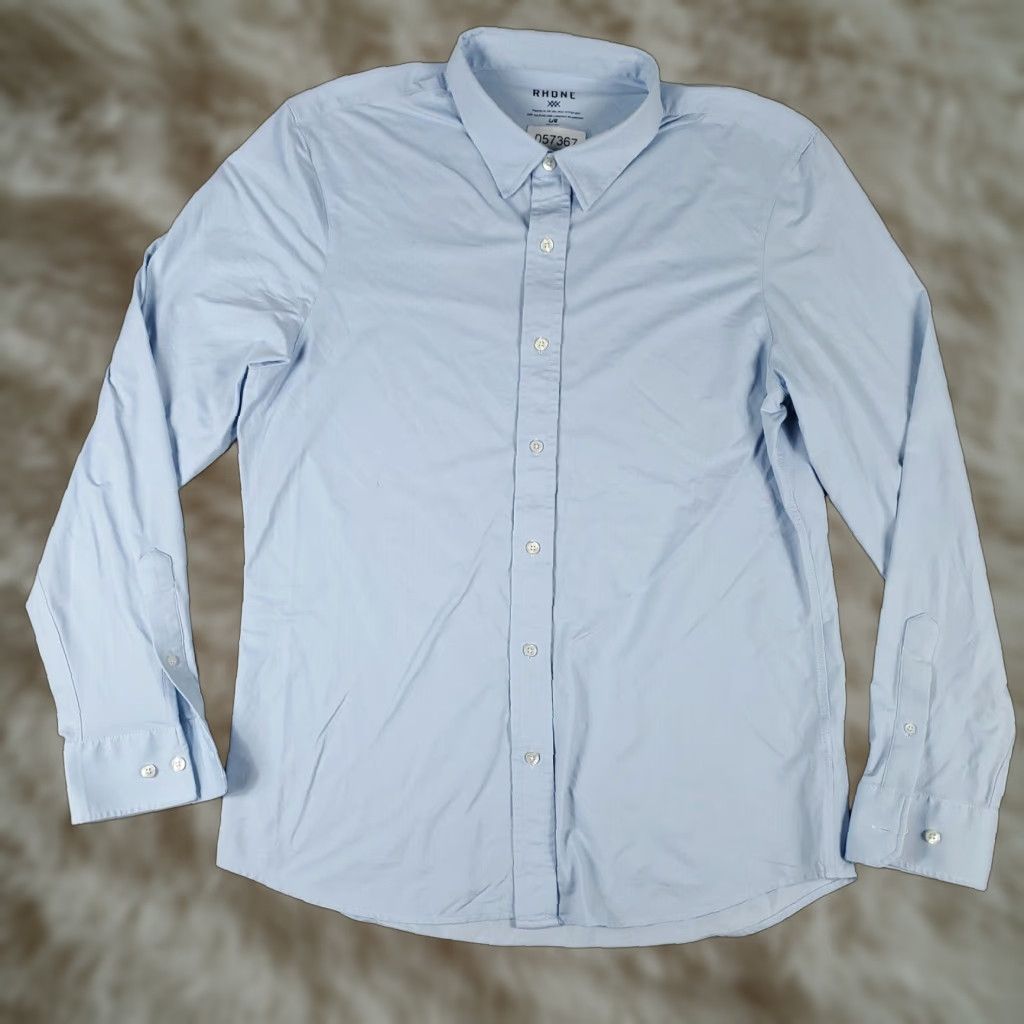 Rhone VINTAGE Rhone Men's Button-Up Shirt XL Blue Nylon Long Sleeve Casual Workplace Size US XL / EU 56 / 4 - 1 Thumbnail