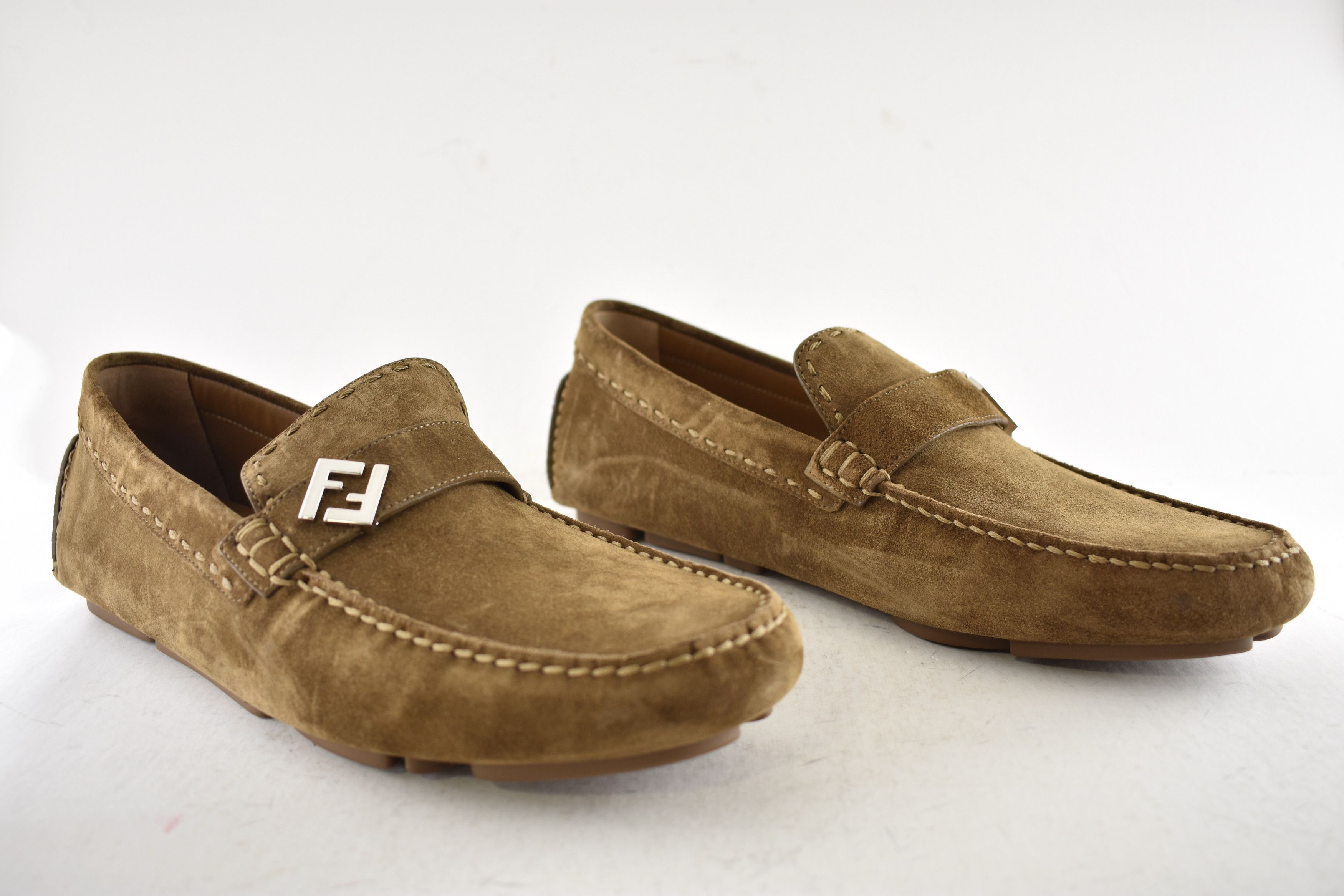 Fendi Fendi Driver Suede FF Logo Loafer Slip On Flat UK 11 US 12 Size US 12 / EU 45 - 4 Thumbnail