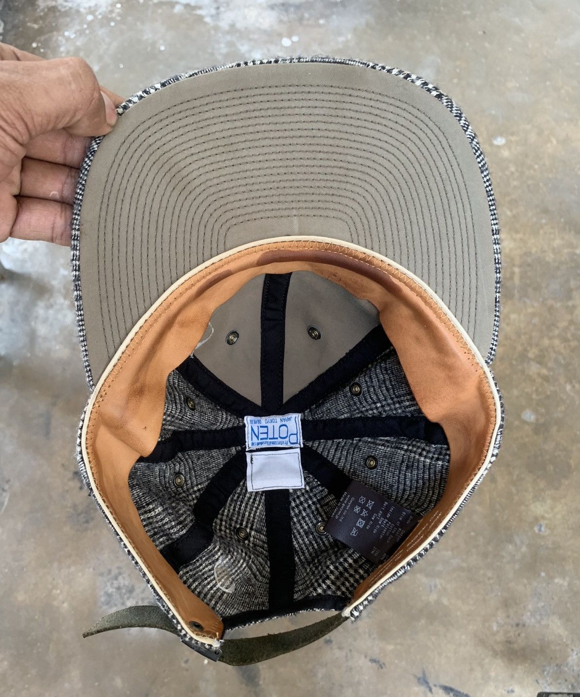 Japanese Brand [POTEN] Glen Check Baseball Cap Size ONE SIZE - 6 Thumbnail