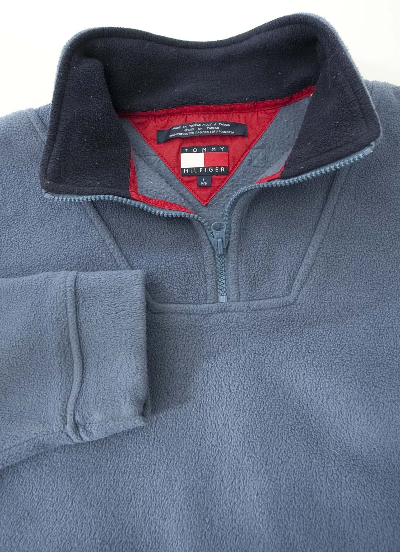 Tommy Hilfiger × Vintage Tommy Hilfiger Vintage Jacket Fleece Spell Out Size L Size US L / EU 52-54 / 3 - 4 Thumbnail