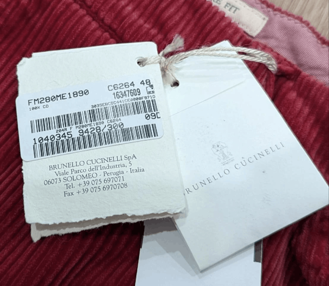 Brunello Cucinelli Brunello Cucinelli Solid Corduroy Pants Rosso 48 US 32 Size US 32 / EU 48 - 9 Thumbnail