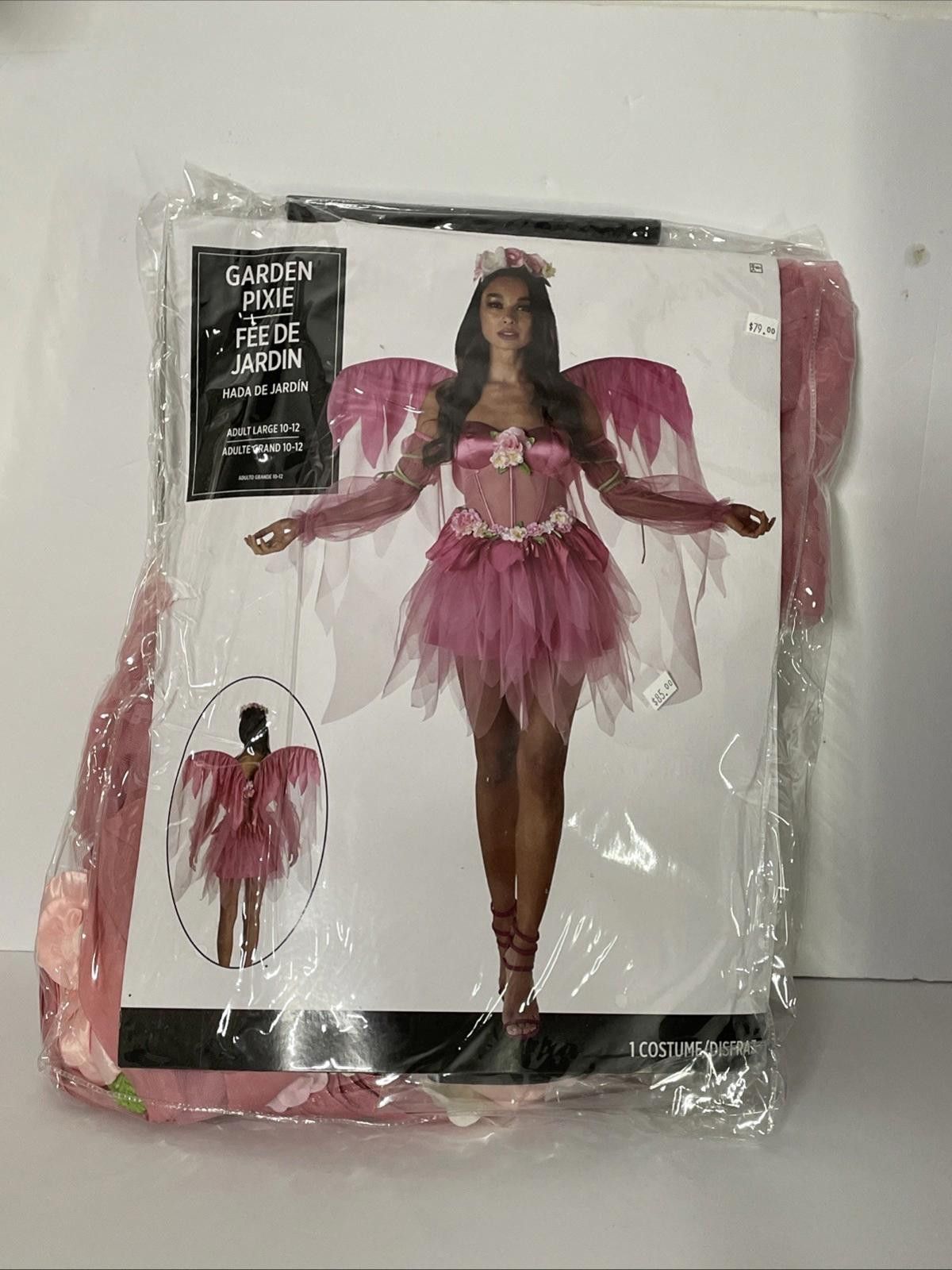 Other Garden Pixie Fairy Halloween Adult Costume Wings Large 10-12 Size ONE SIZE - 1 Thumbnail