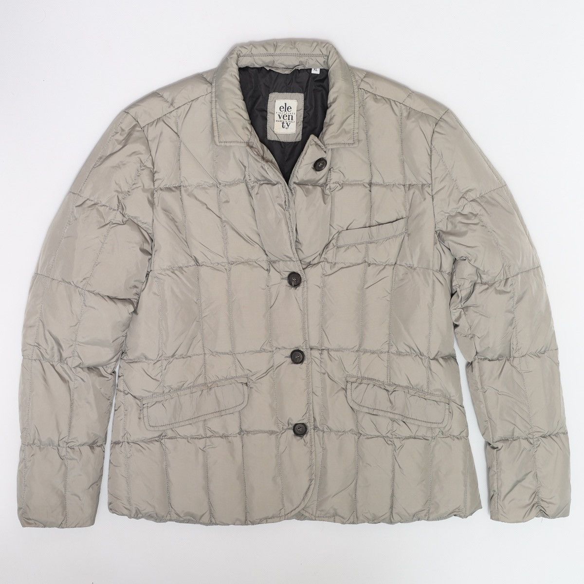 Eleventy Eleventy Goose Down Nylon Jacket Puffer Grey Size M / US 6-8 / IT 42-44 - 1 Thumbnail