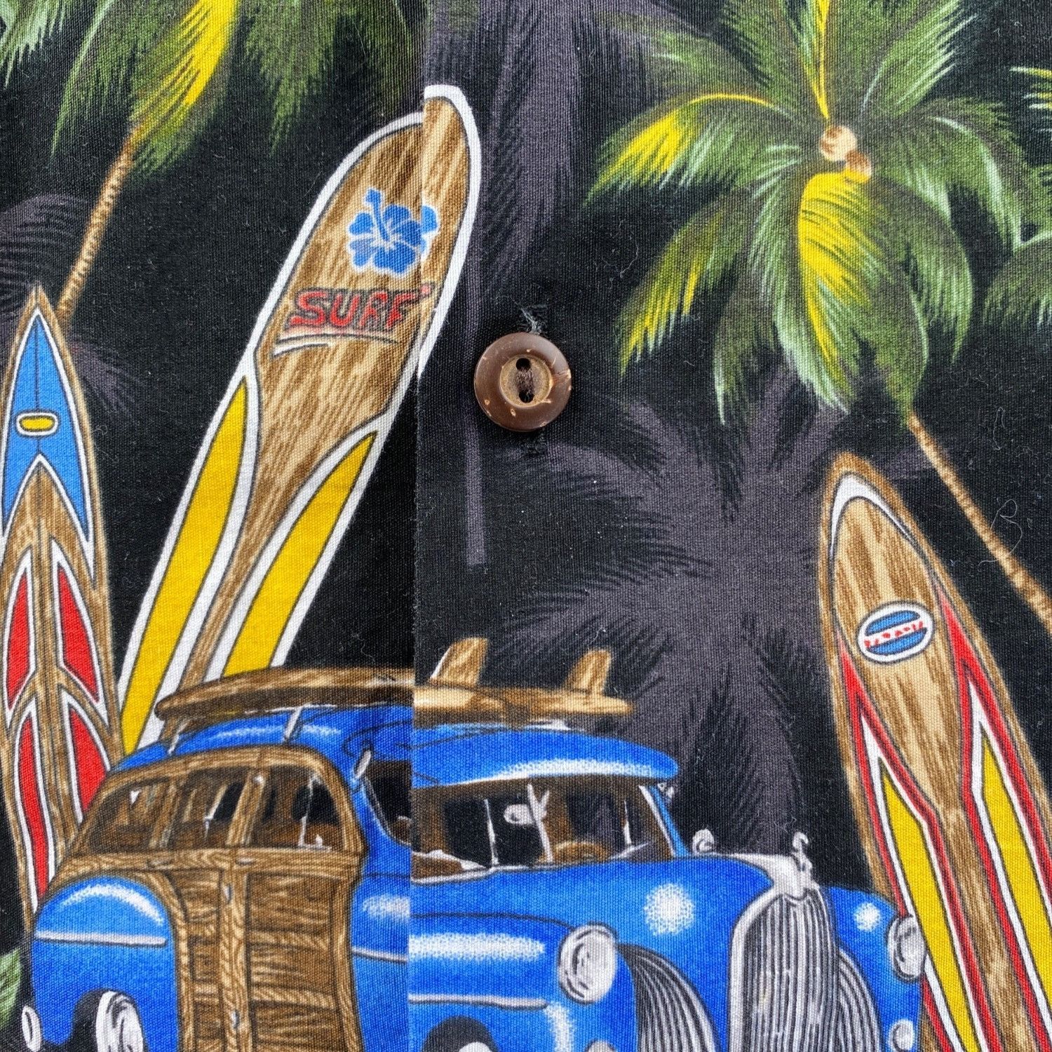 Pacific Legend Pacific Legend Men's Woodie Surfboard Hawaiian Shirt XXL Size US XXL / EU 58 / 5 - 6 Thumbnail
