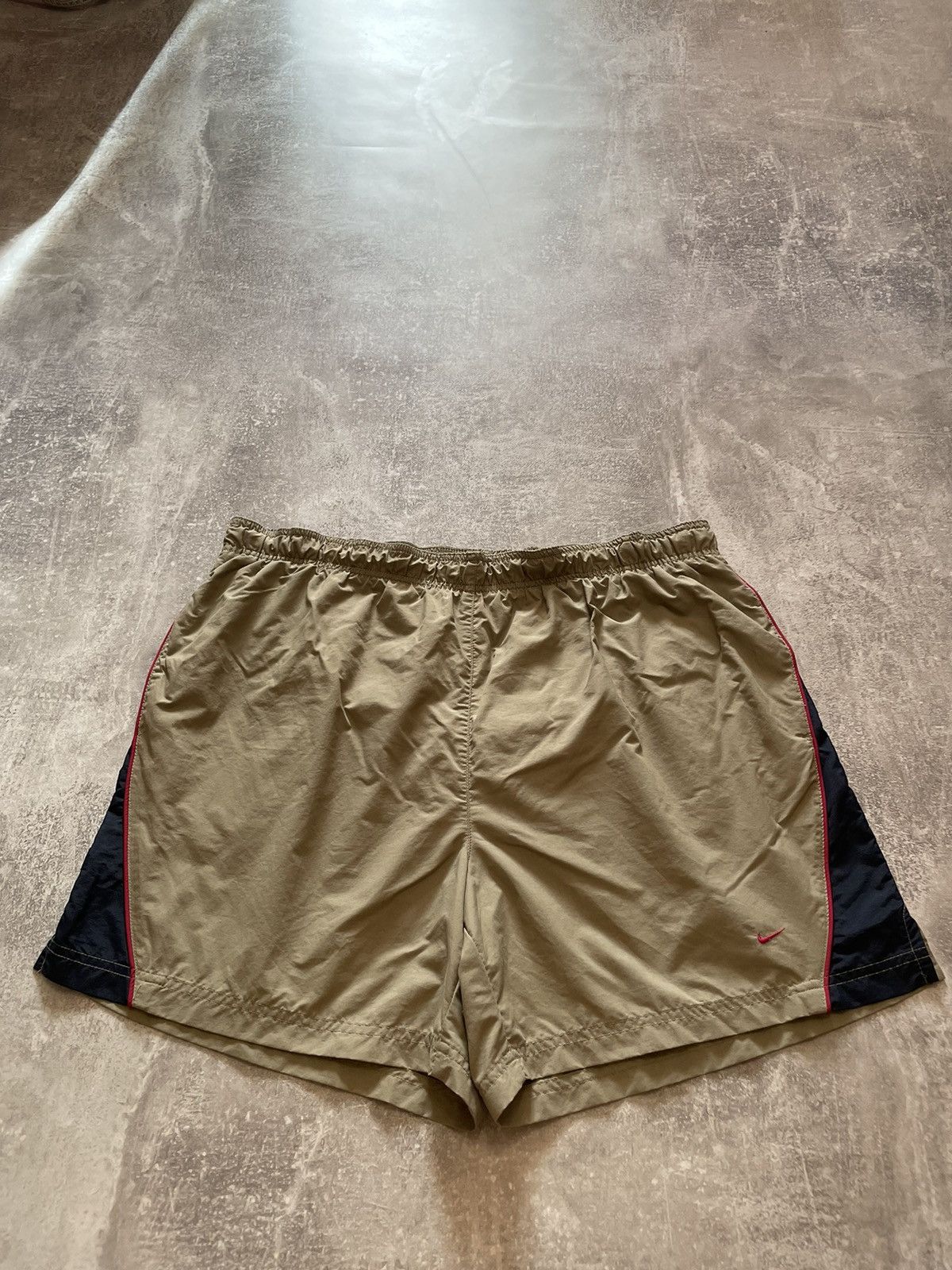 Nike × Vintage Vintage Nike Nylon Shorts Small Swoosh Logo Y2K Size XXL Size US 38 / EU 54 - 1 Thumbnail
