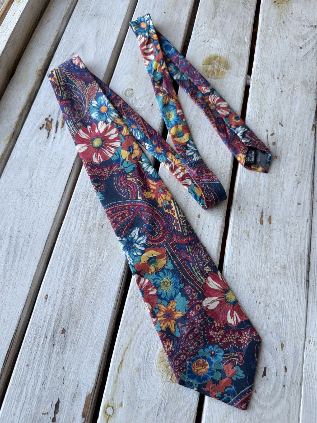 Designer × Vintage Vintage Giorgio Redaelli Floral Tie Italy 90s Silk Bold Size ONE SIZE - 1 Thumbnail