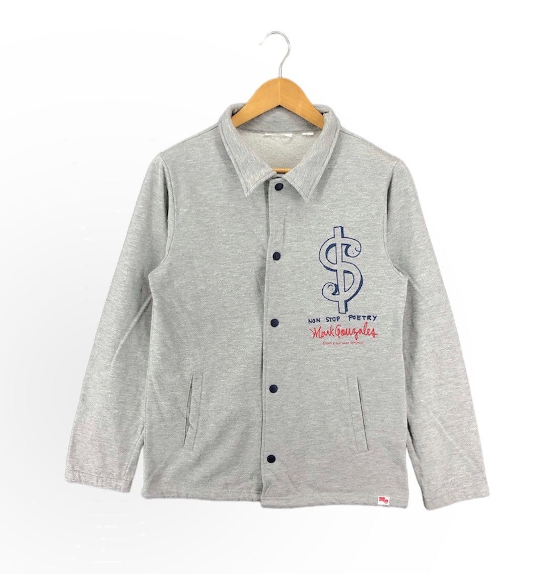 Designer MARK GONZALES Button Down Sweatshirt #2000-53 Size US S / EU 44-46 / 1 - 2 Thumbnail