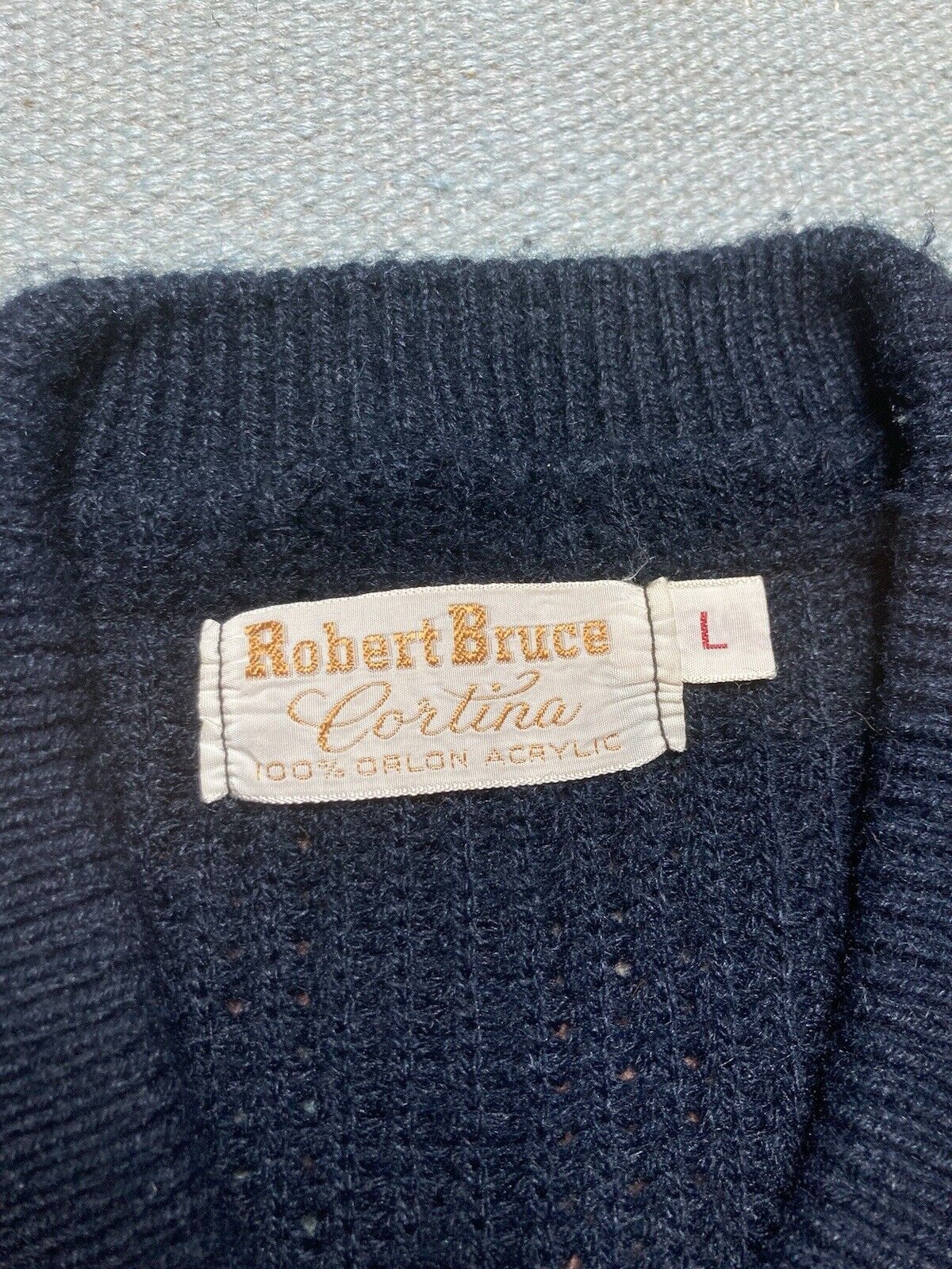 Robert Bruce × Vintage 60s knit sweater Robert Bruce v neck acrylic soft shaggy L Size US L / EU 52-54 / 3 - 3 Thumbnail