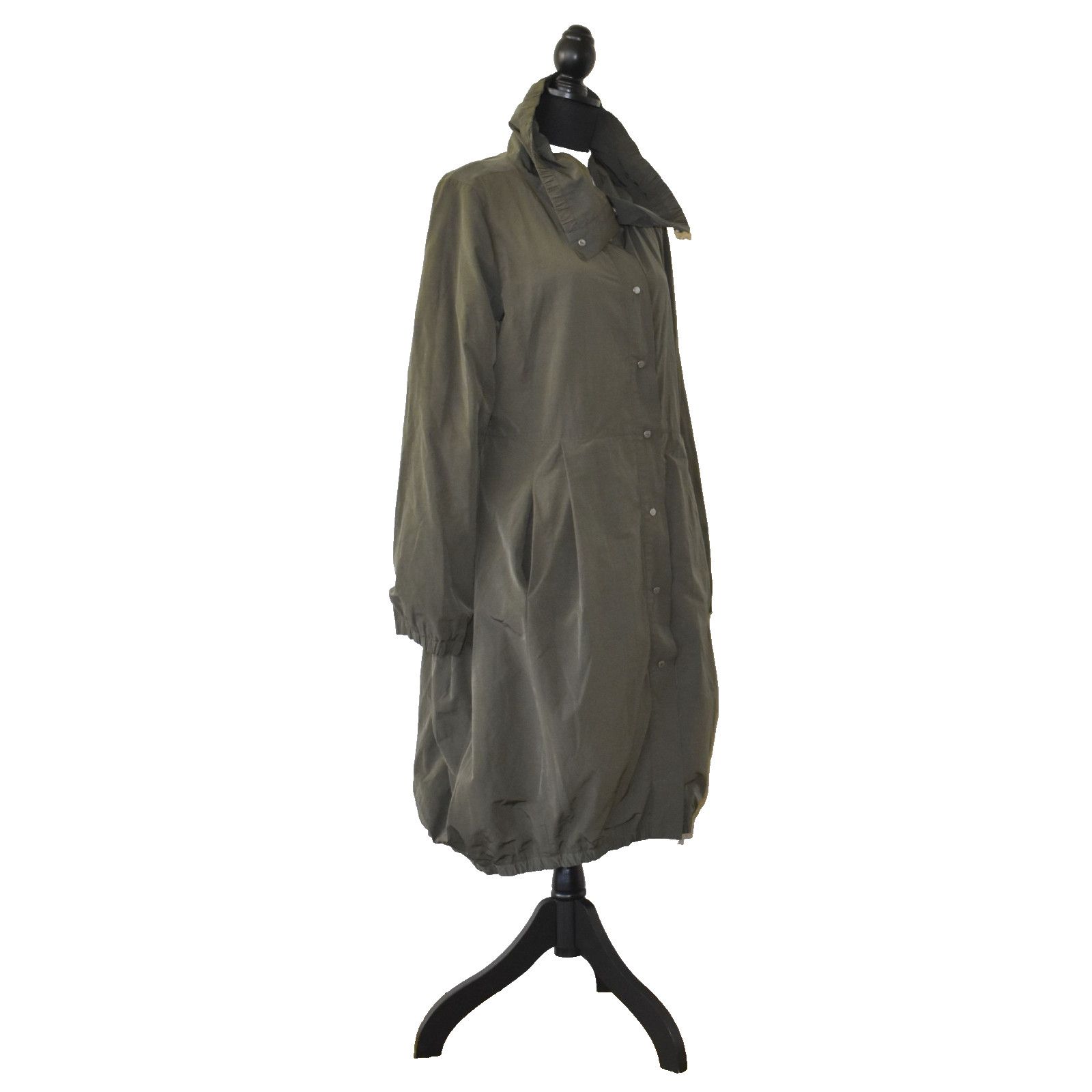 Eileen Fisher EILEEN FISHER Green Nylon Tulip-Like Jacket Coat Size M $289 Size M / US 6-8 / IT 42-44 - 2 Thumbnail