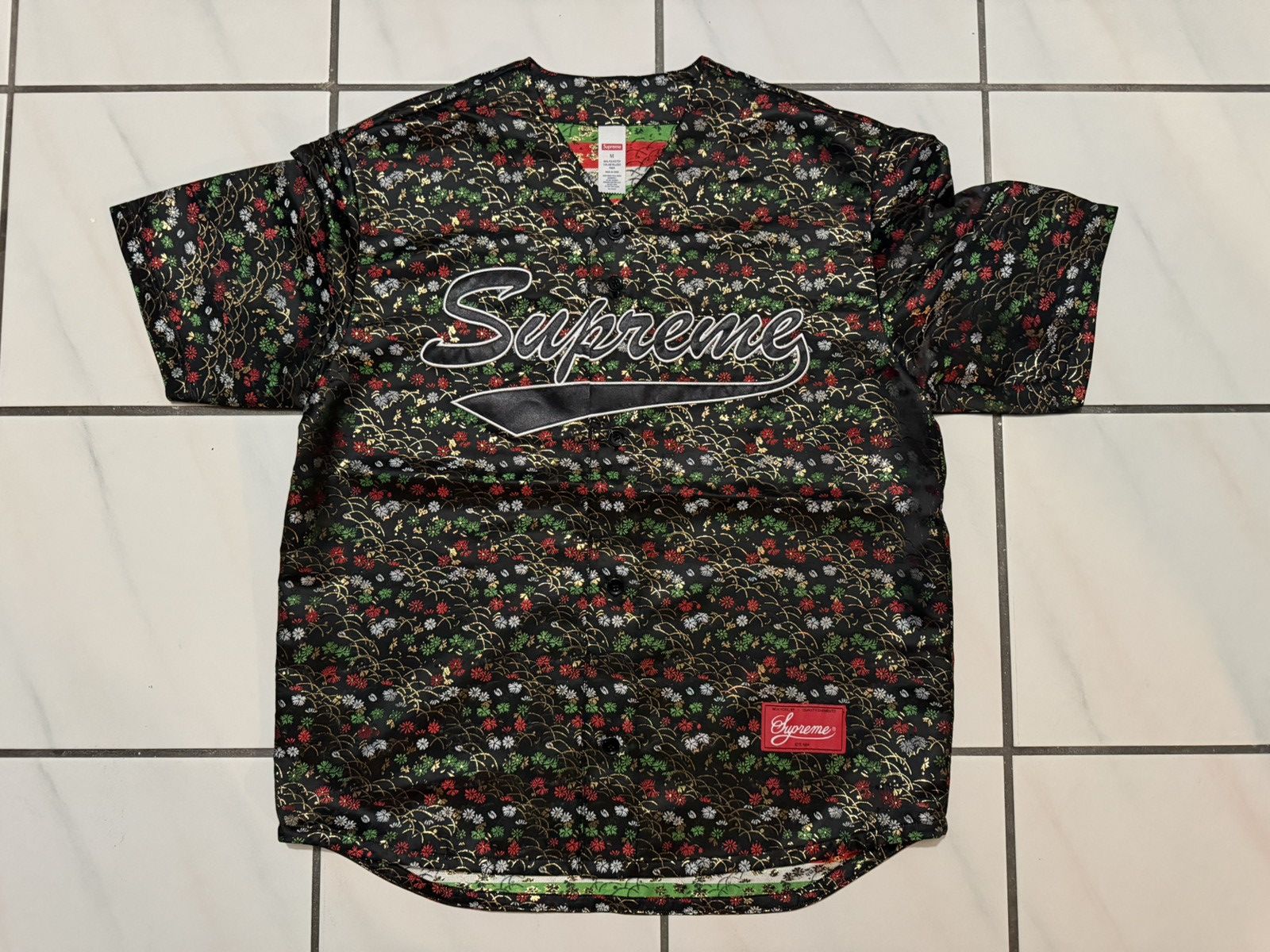 Supreme Floral jacquard Baseball Jersey Size US M / EU 48-50 / 2 - 2 Thumbnail