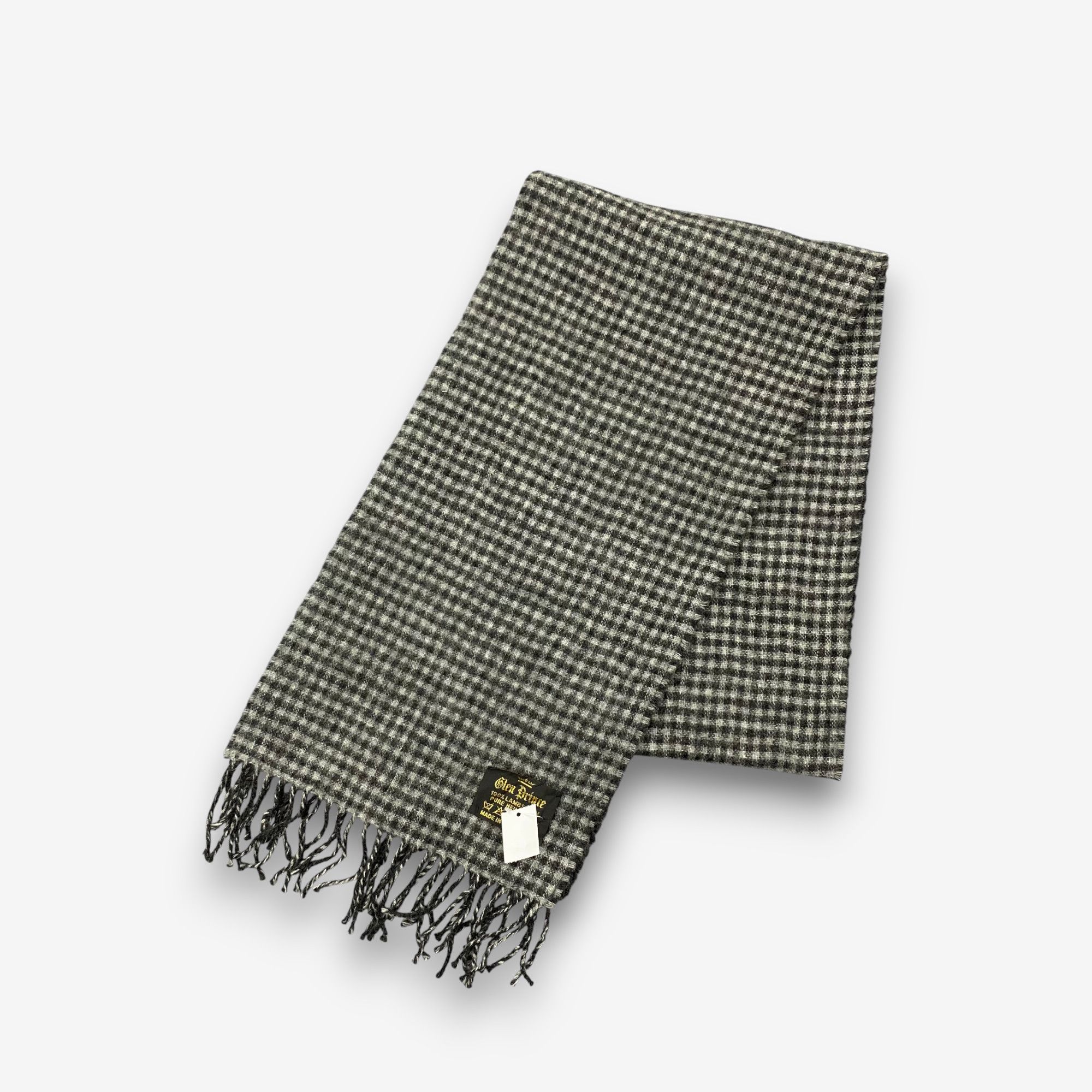Japanese Brand Vintage Glen Prince Scarf Muffler Wool Plaid Winter Scarves Size ONE SIZE - 3 Thumbnail
