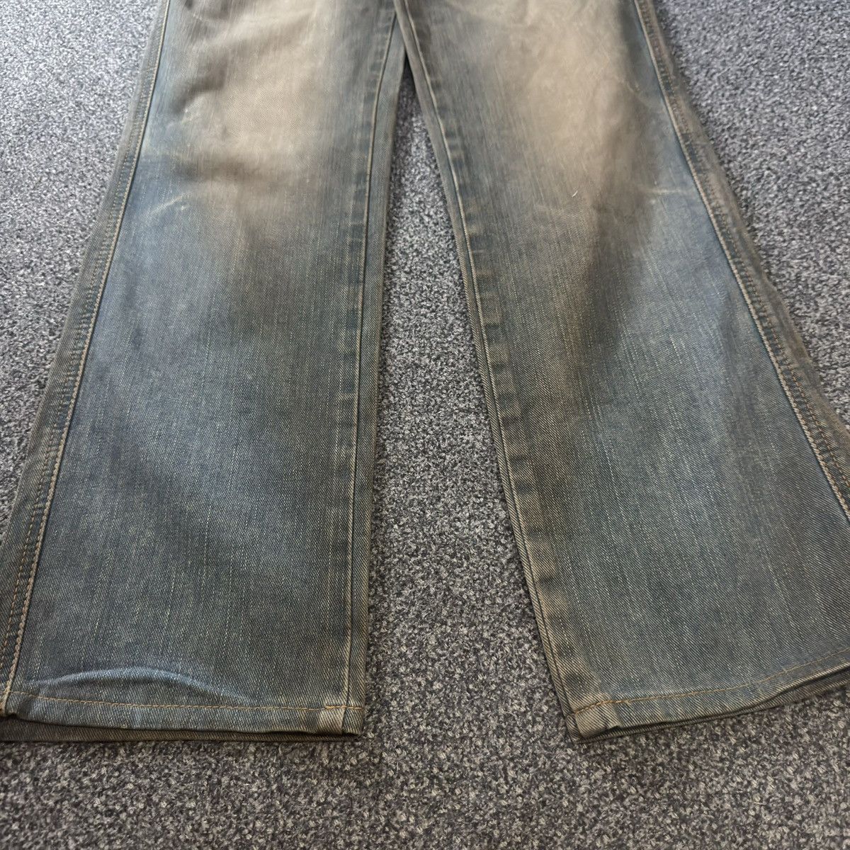 If Six Was Nine 🔥🇯🇵 Insane 🔥Vintage Flared Trashed Edwin Dirty Mud Wash Denim Size US 30 / EU 46 - 5 Thumbnail