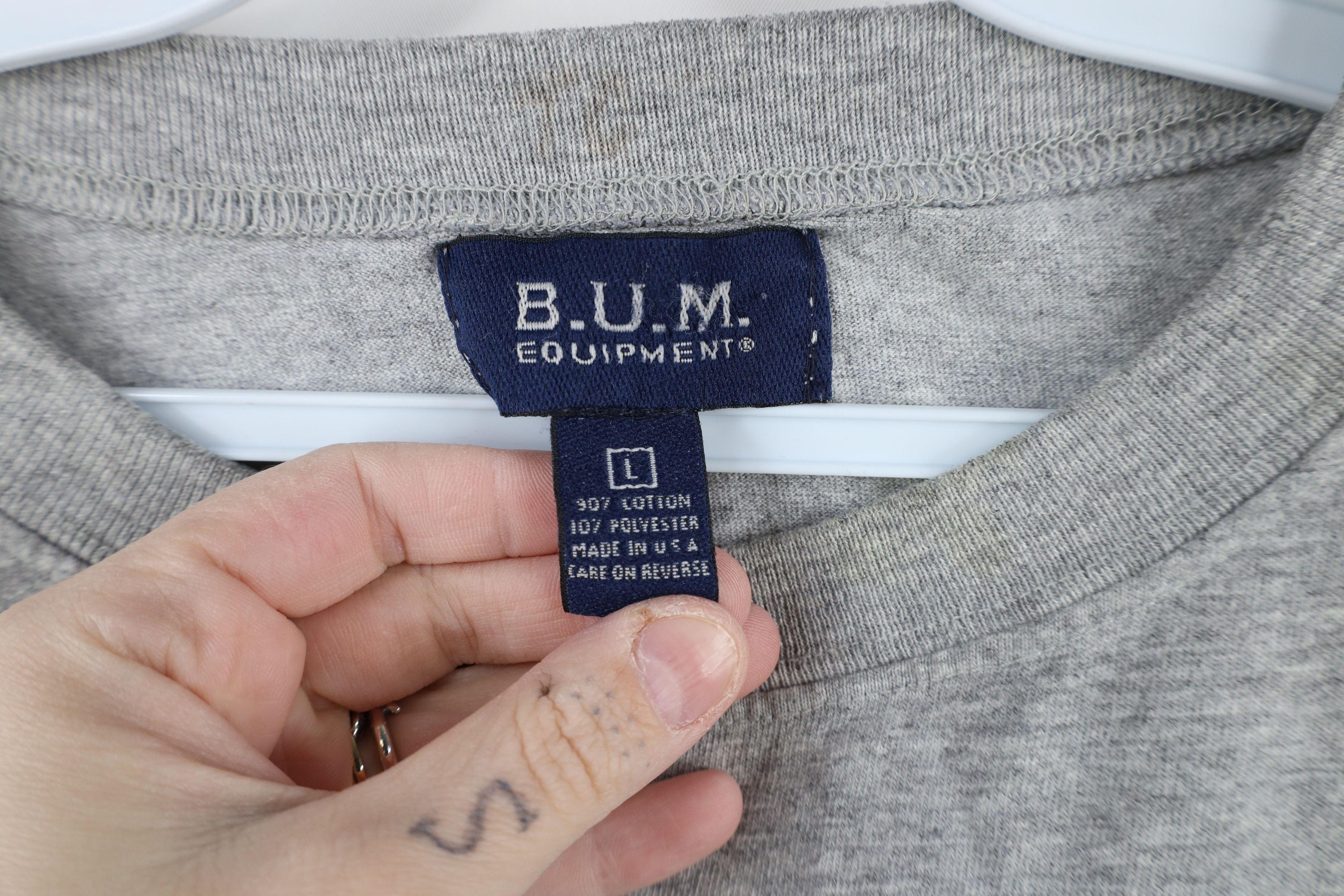 Vintage Vintage 90s Bum Equipment Spell Out Short Sleeve T-Shirt USA Size US L / EU 52-54 / 3 - 6 Thumbnail