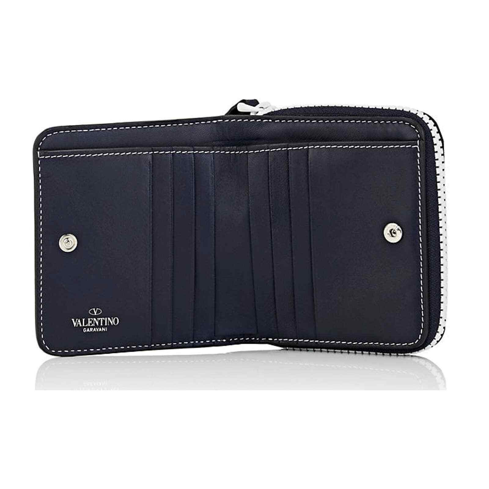 Valentino Valentino Spike Leather Small Zip French Compact Wallet Size ONE SIZE - 9 Thumbnail