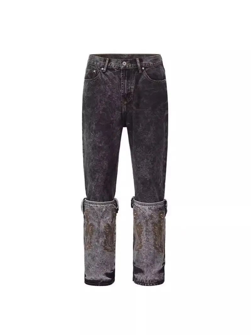 Japanese Brand Retro loose casual patchwork jeans Size US 30 / EU 46 - 5 Thumbnail