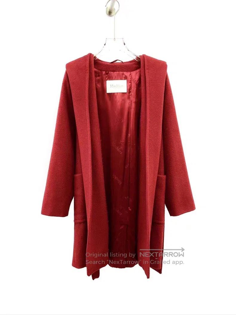 Max Mara Max Mara Women's Camel Fleece Hooded Overcoat Size M / US 6-8 / IT 42-44 - 3 Thumbnail