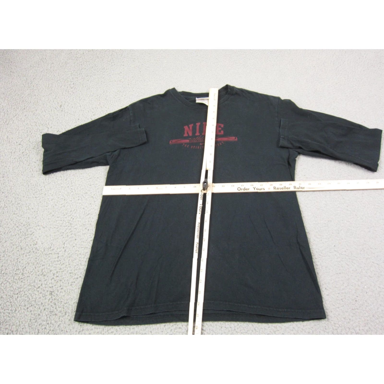 Nike VINTAGE Nike Athletics Shirt Mens XL Black Long Sleeve Crew Neck USA Made Shirt XL Black Nike Logo Regular fit All Seasons Mens XL Shirt Size US XL / EU 56 / 4 - 6 Thumbnail