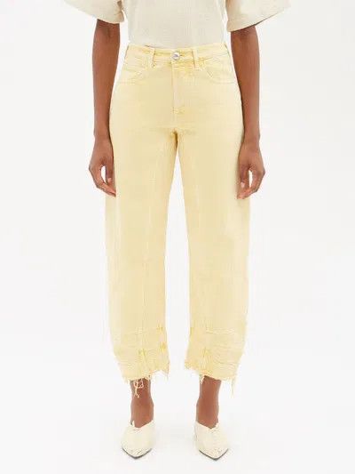 Jil Sander o1y1025 Denim Pant in Pastel Yellow Size 32" / US 10 / IT 46 - 2 Thumbnail