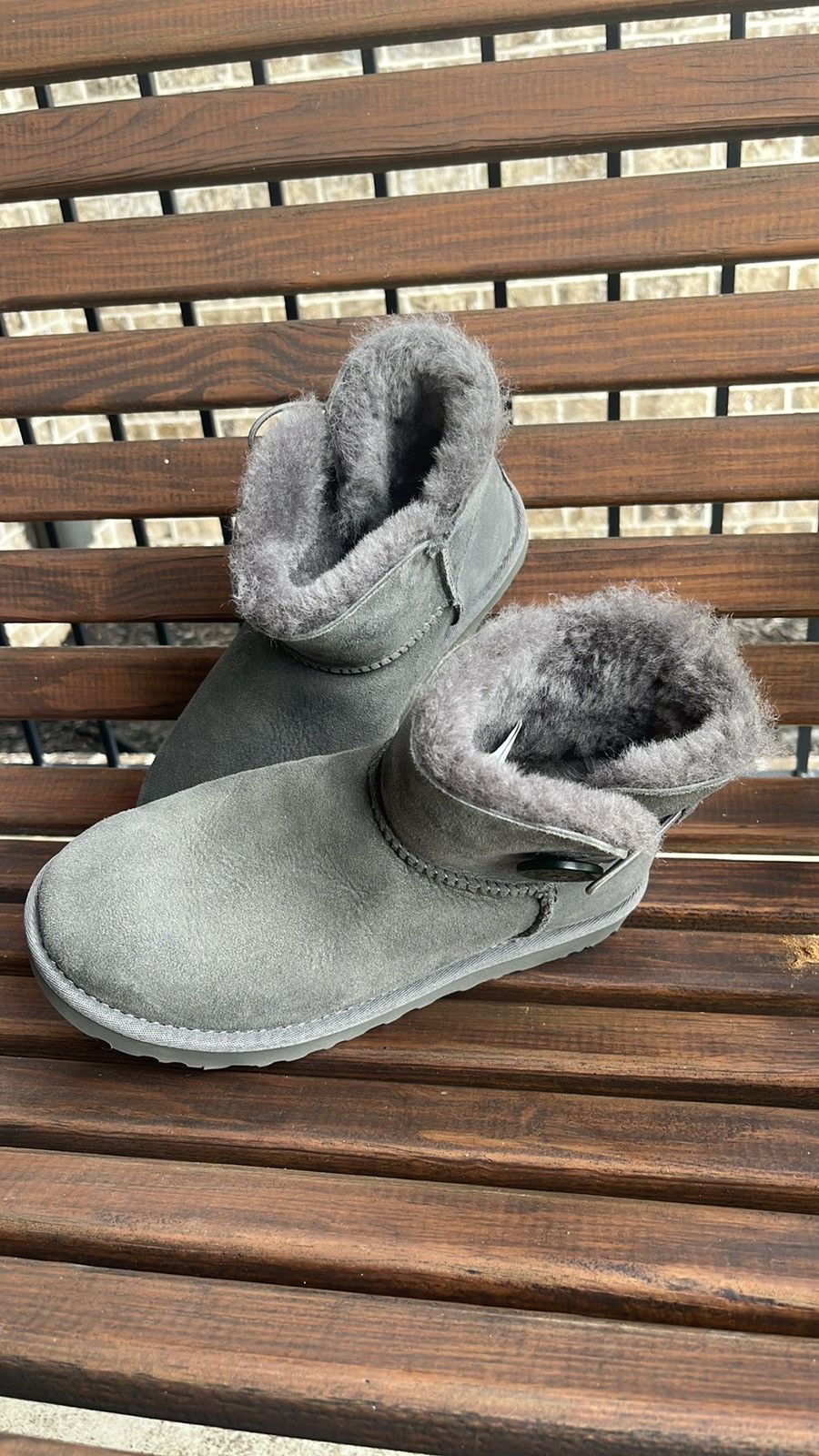 Ugg UGG Mini Bailey Button II Gray Boots New Size US 6 / IT 36 - 1 Thumbnail