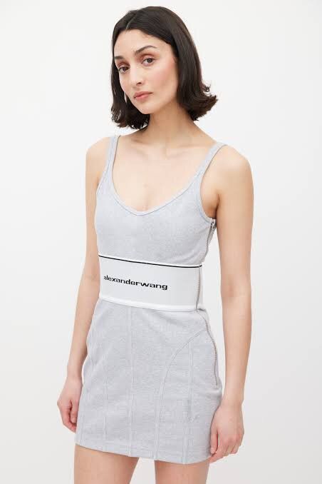 Alexander Wang ALEXANDERWANG ELASTIC BODYCON LOGO DRESS Size S / US 4 / IT 40 - 4 Thumbnail
