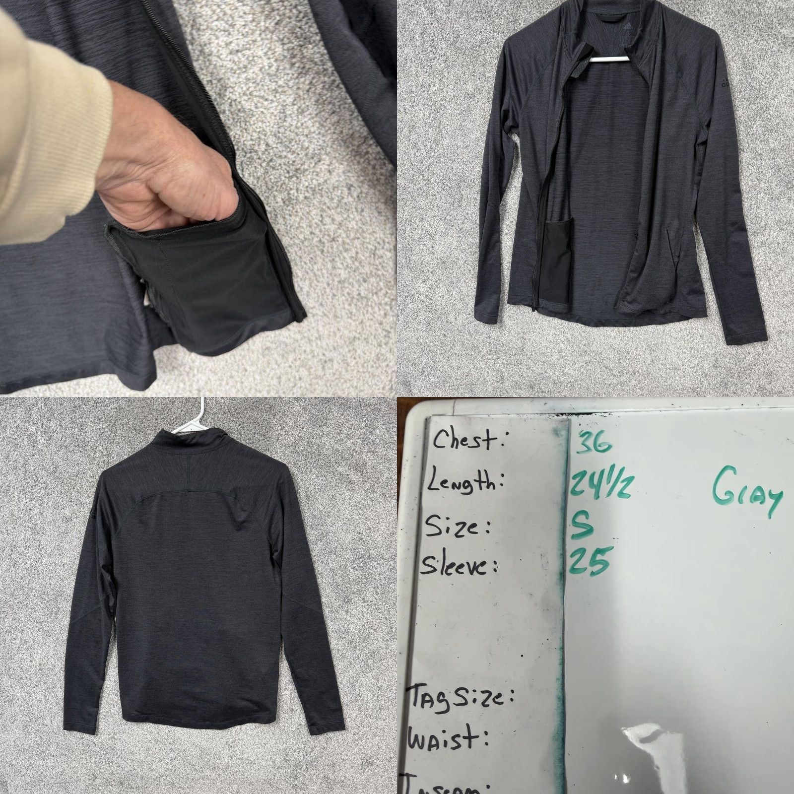 Adidas Adidas Track Jacket Womens S Gray Full Zip Heathered Running Sporty Athleisure Size S / US 4 / IT 40 - 10 Thumbnail