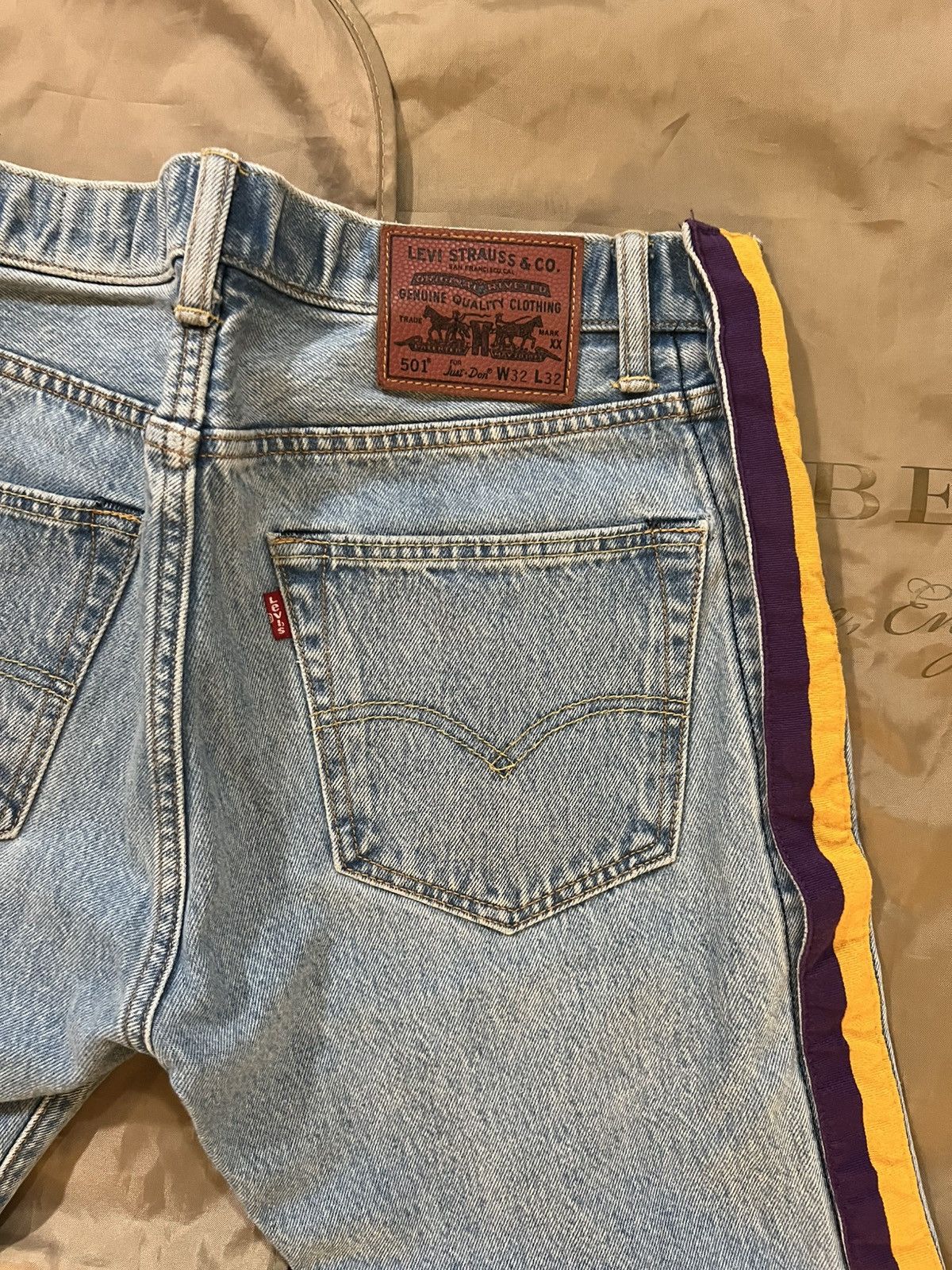 Just Don Just Don Lakers NBA Tearaway Jeans size 32 $900 Size US 32 / EU 48 - 3 Thumbnail
