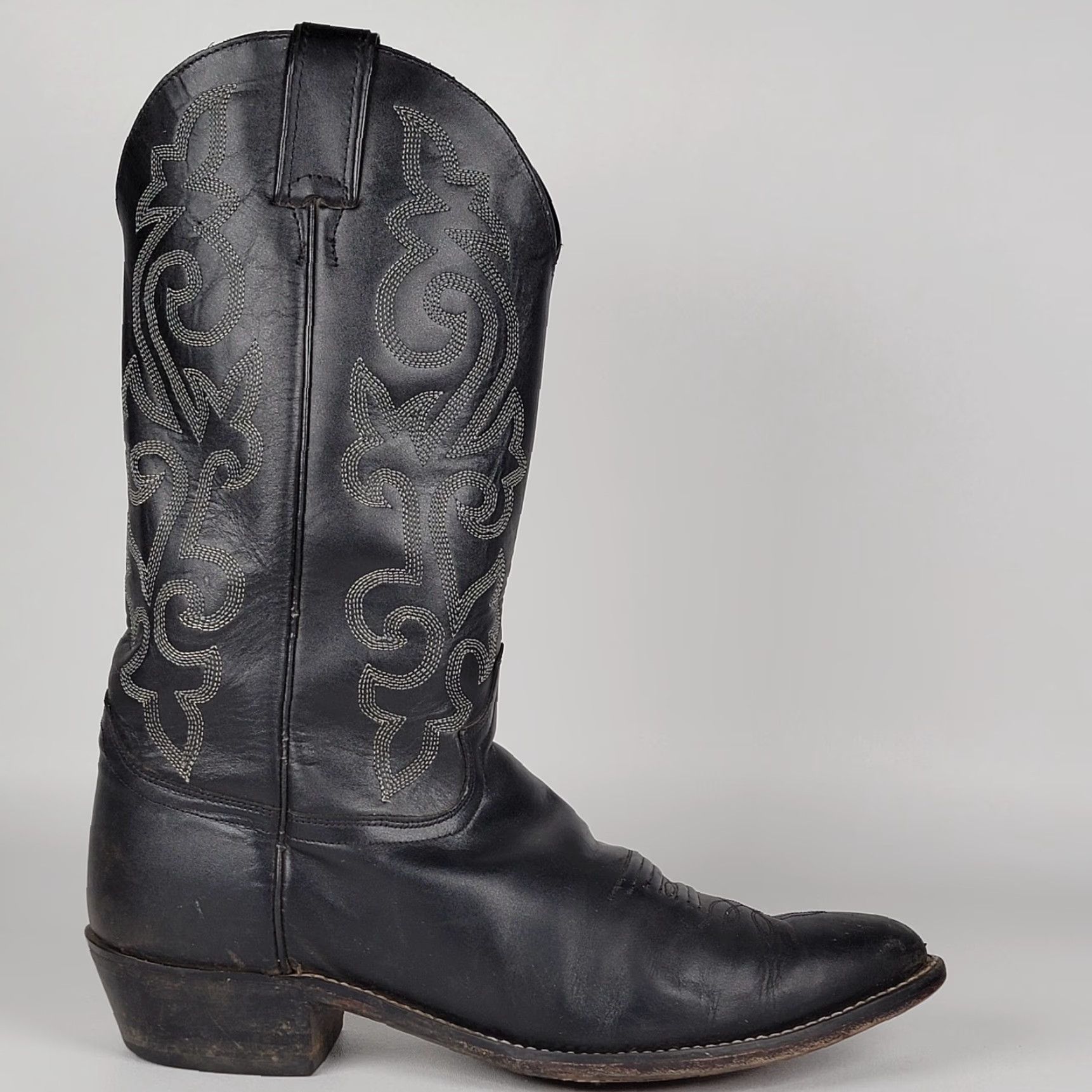Justin Boots Justin Boots Mens Boot Western Cowboy Black London Calf 1409 Sz 12 D Size US 12 / EU 45 - 3 Thumbnail