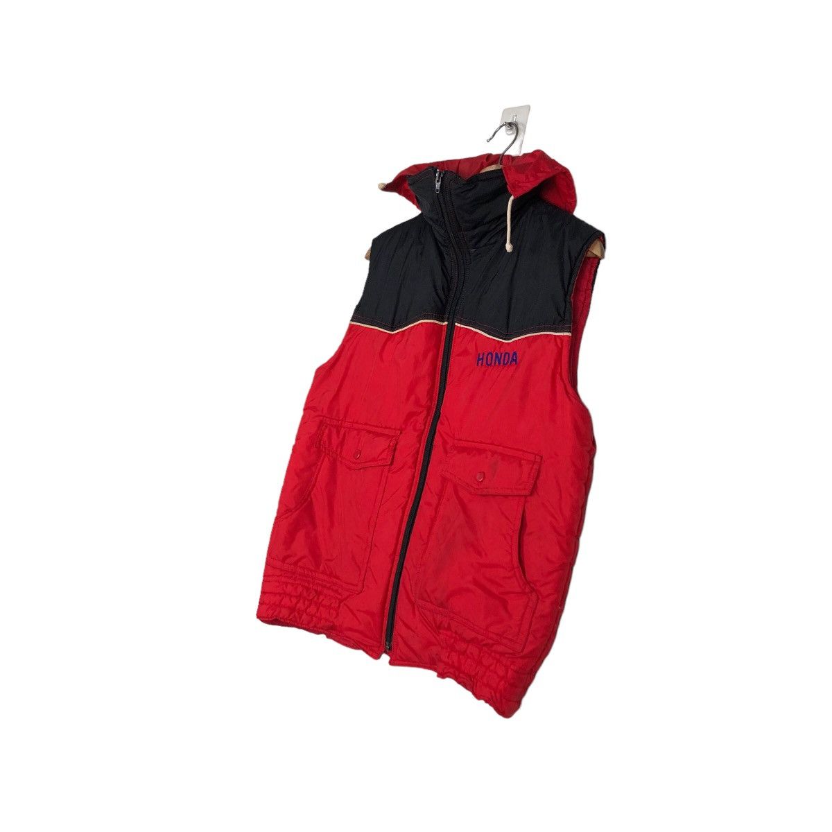 Honda 🔥Vintage Puffer Vest Racing Jacket Tank Top Honda Big Logo Size US L / EU 52-54 / 3 - 2 Thumbnail