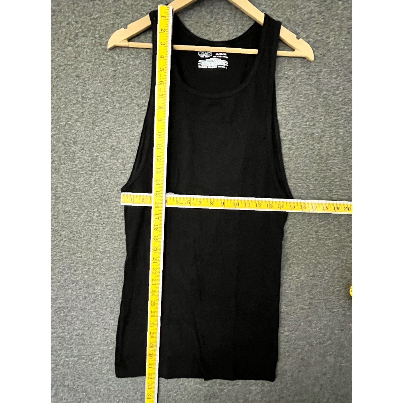 Chaps Chaps Tank Top Mens Ribbed Black 2XL Cotton Polyester Crew Neck Sleeveless All Seasons Sports Short Sleeves Regular Fit Shirt Mens Black 2XL Size US XXL / EU 58 / 5 - 4 Thumbnail