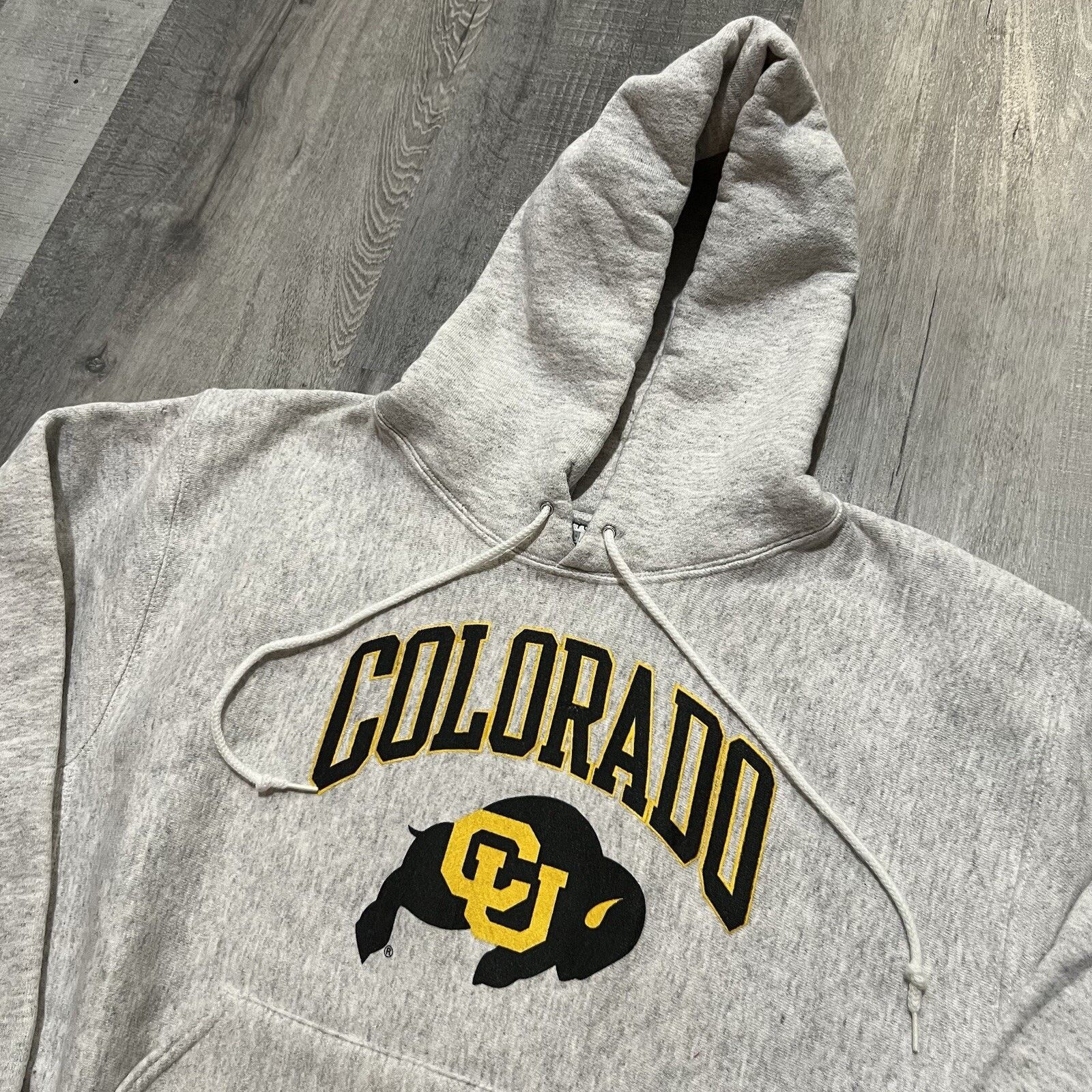Lee VTG University Of Colorado 90s Hoodie Grey CU Buffs College Size US M / EU 48-50 / 2 - 3 Thumbnail
