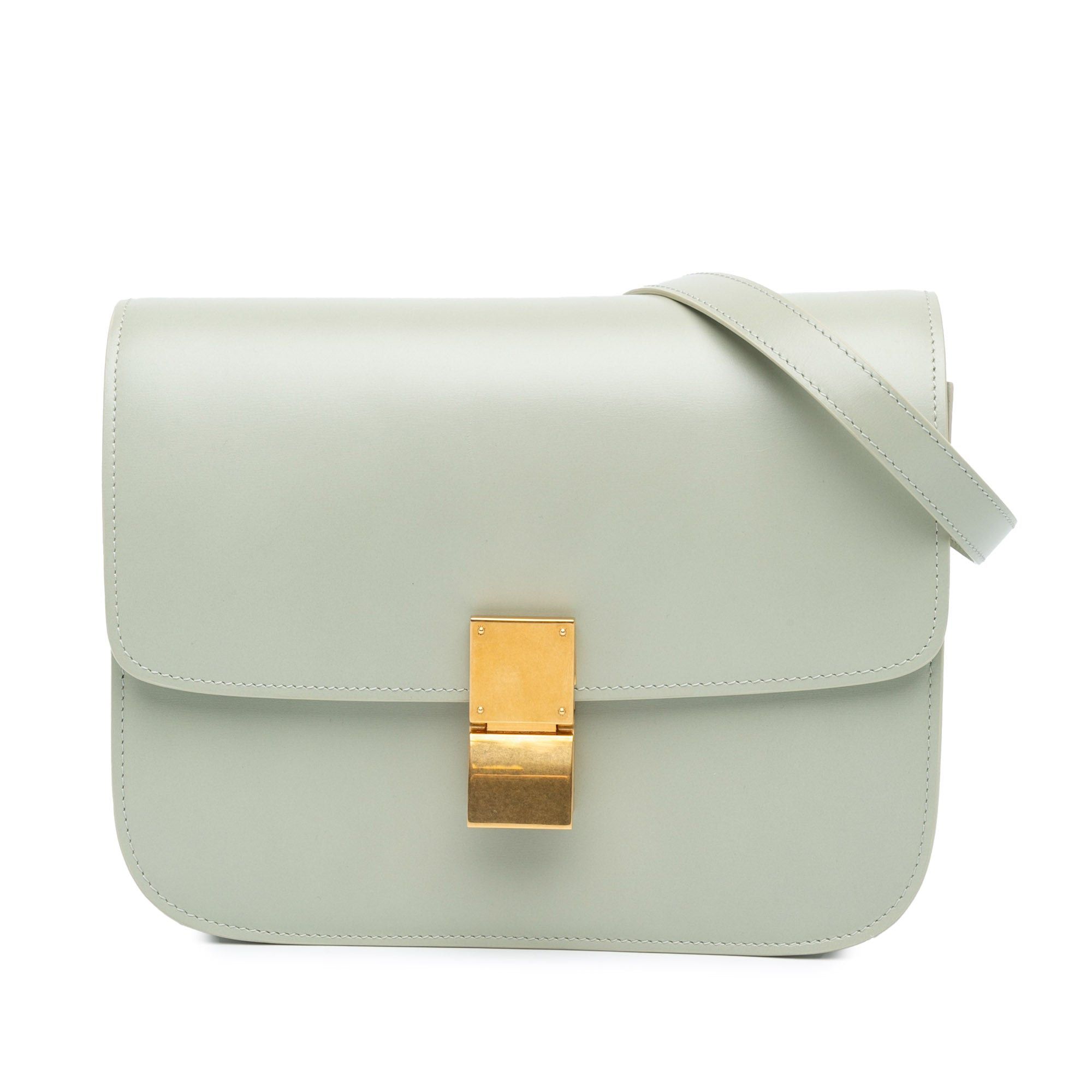 Celine Medium Calfskin Classic Box Green