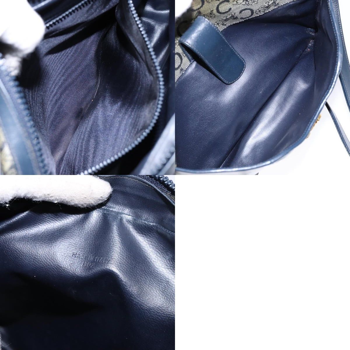 Celine CELINE C Sulky Shoulder Bag Pvc Navy Gold Size ONE SIZE - 13 Thumbnail