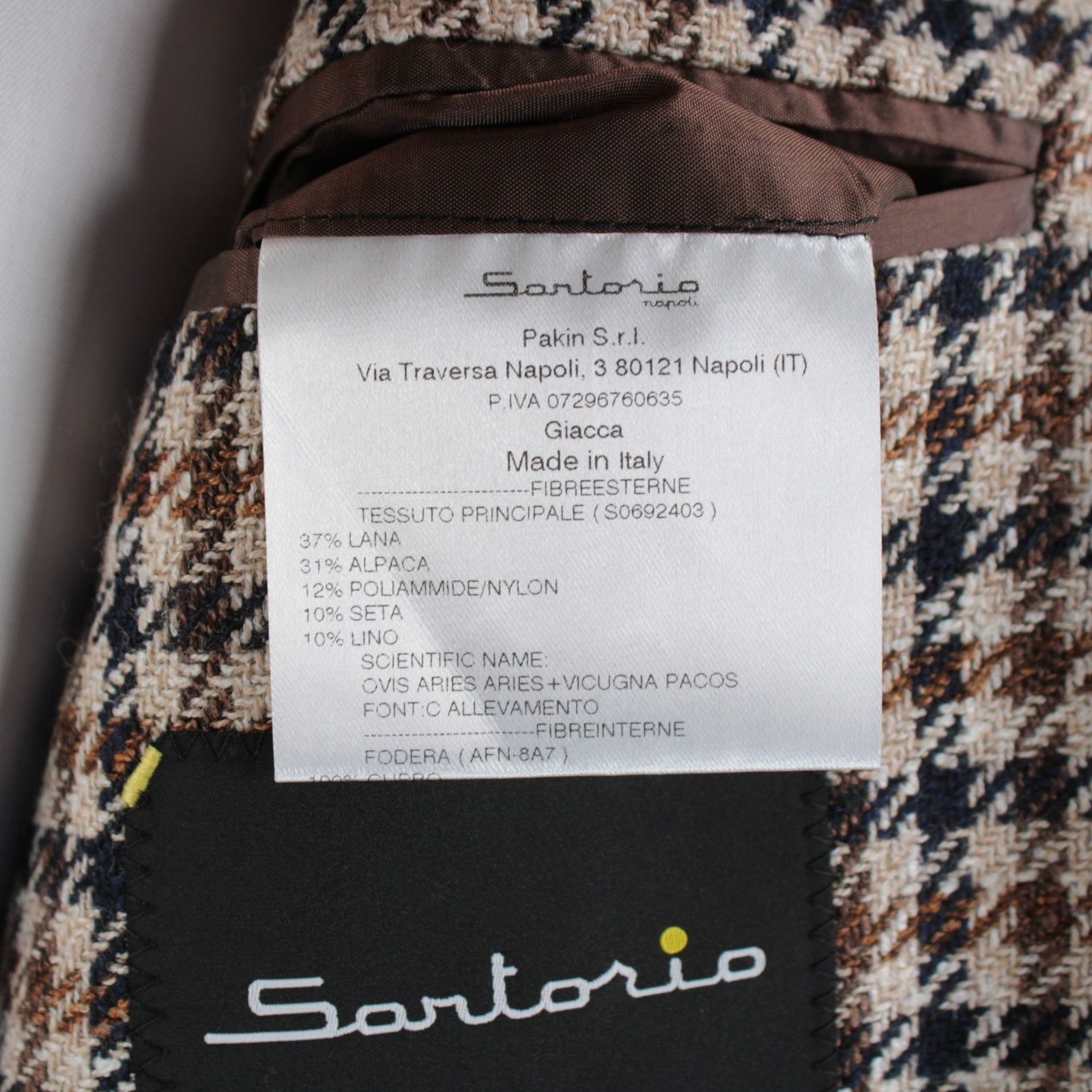 SARTORIO Sartorio Sport Coat Size 50 Regular US in Brown Size 50R - 8 Thumbnail