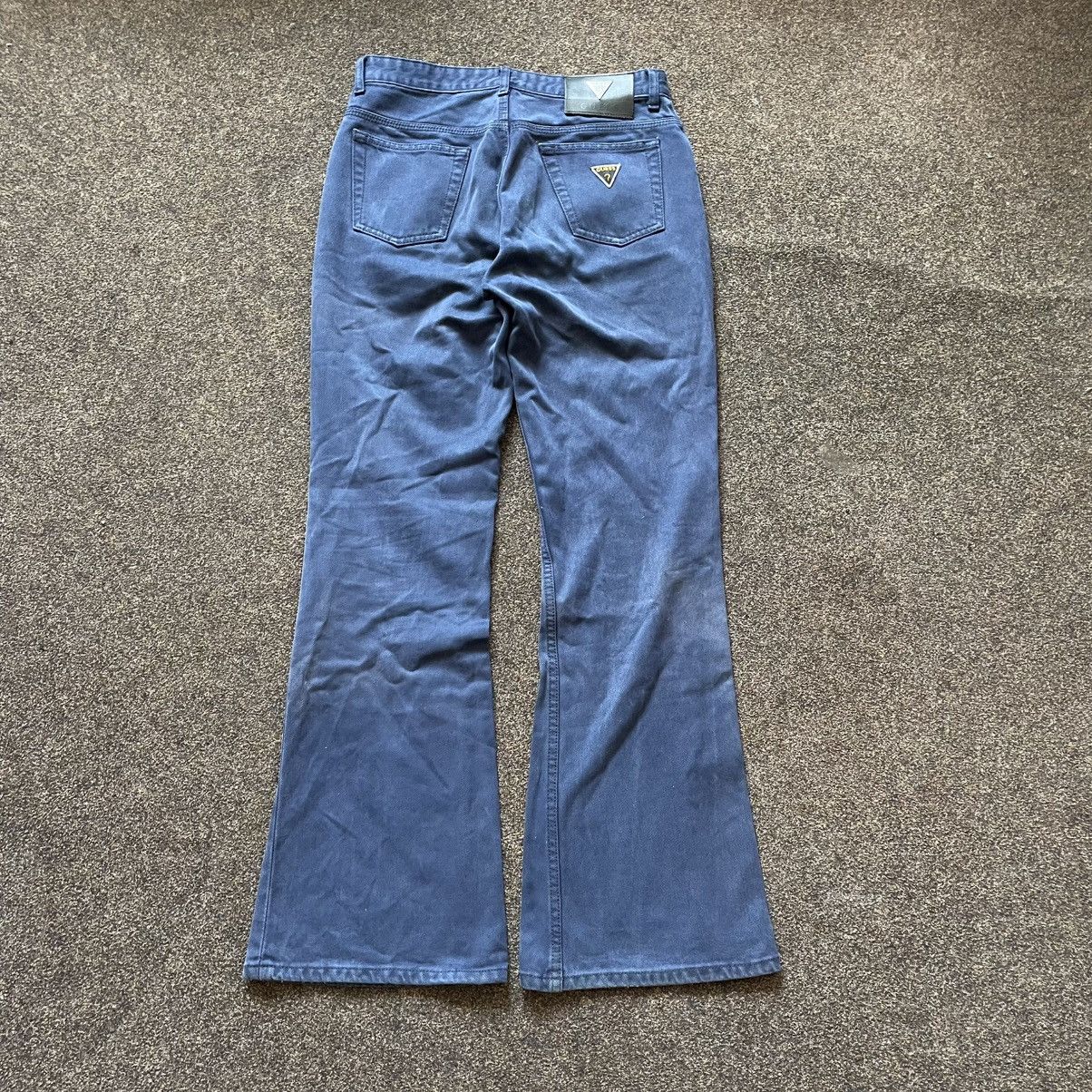 Vintage Vintage 90s Guess Flared Baggy Wide Leg Jeans Skate Faded 31 Size 31" - 1 Thumbnail