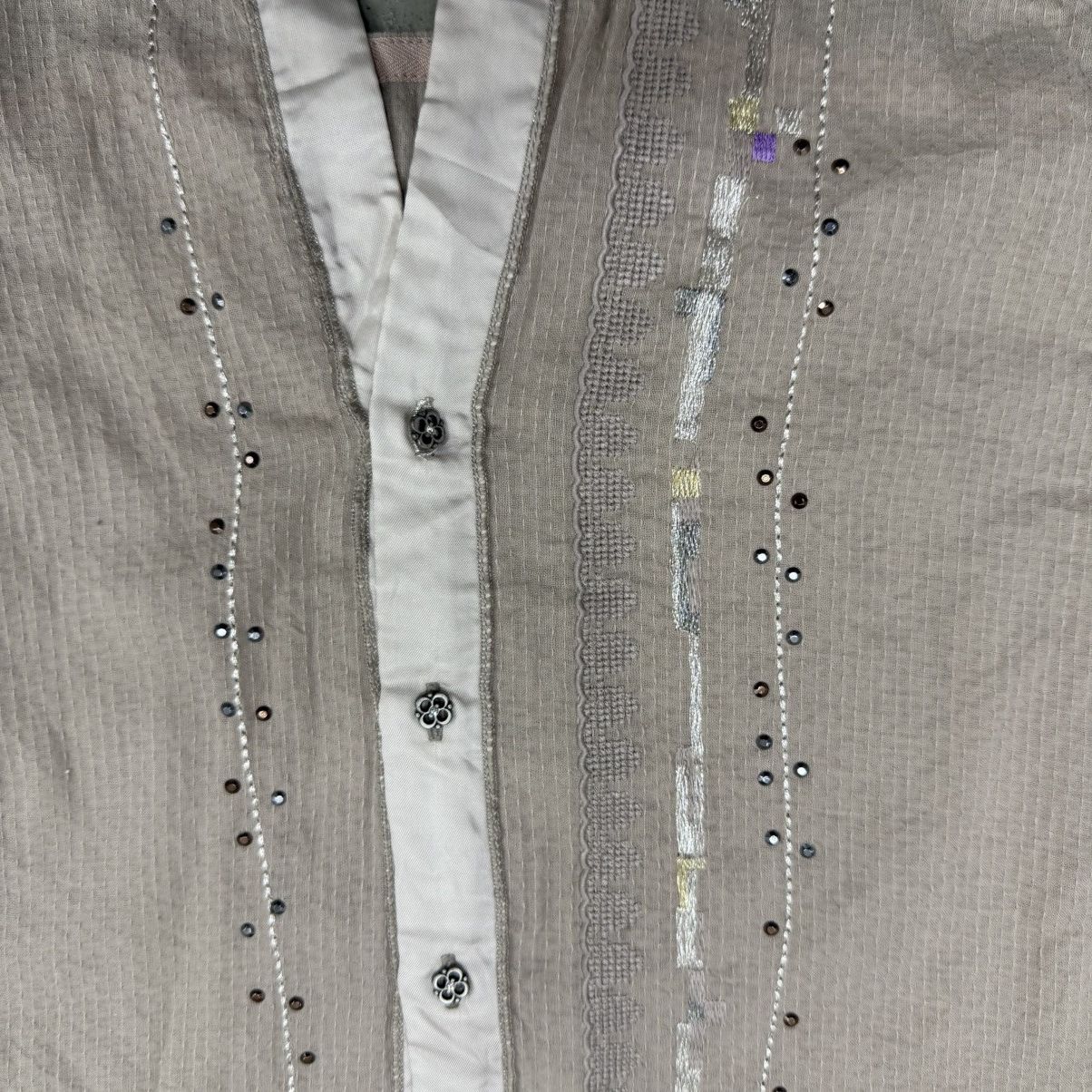 Marithe + Francois Girbaud Archives 90s Marithe Francois Girbaud Rhine Stone Shirt Size M / US 6-8 / IT 42-44 - 3 Thumbnail
