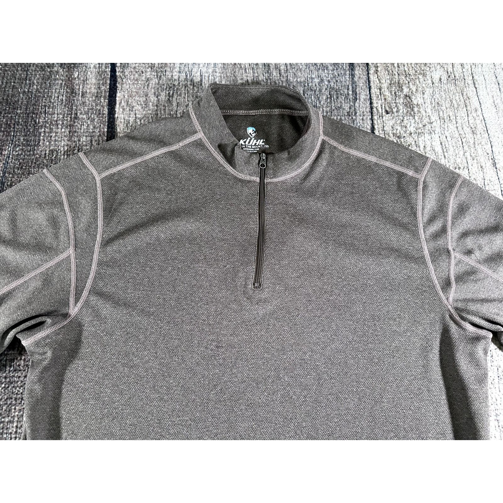 Kuhl Kuhl Polo Shirt Men Large Brown 1/4 Zip Coffeena Performance Size US L / EU 52-54 / 3 - 2 Thumbnail